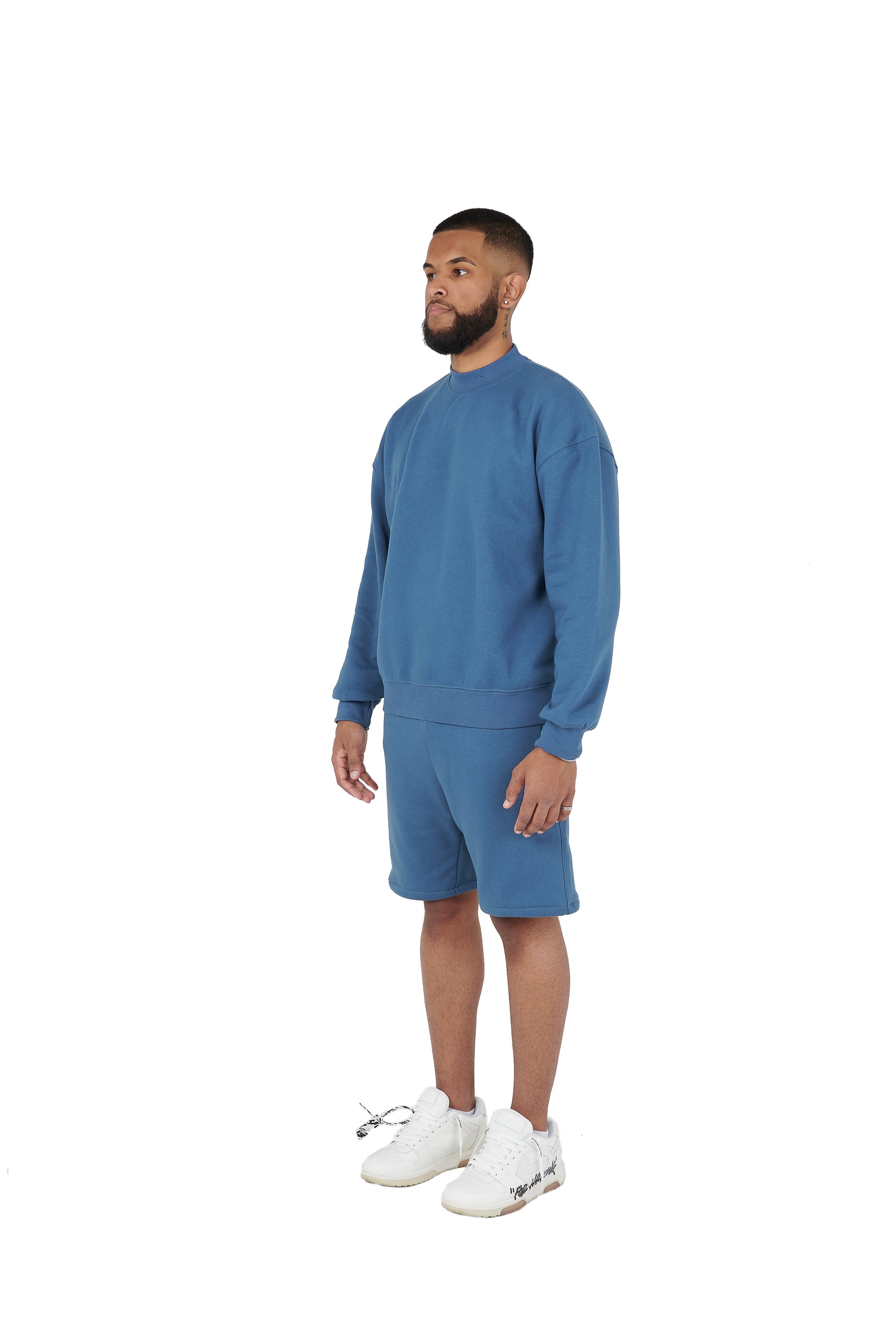 Blue oversized tracksuit shorts high quality 