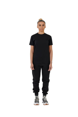 Wholesale  Plain Black  Slim Relaxed T-shirt and Black Joggers