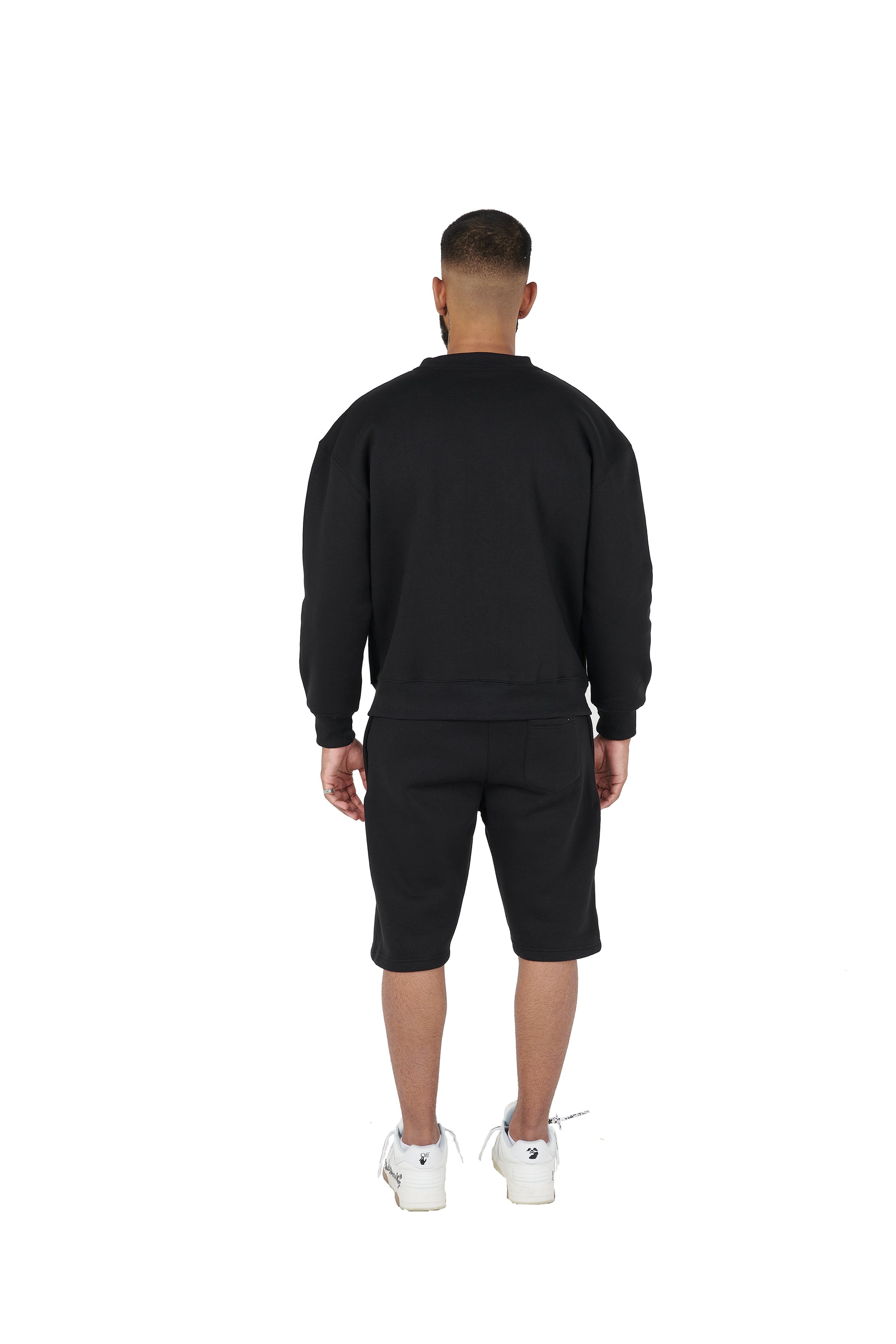 Black oversized tracksuit shorts high quality 