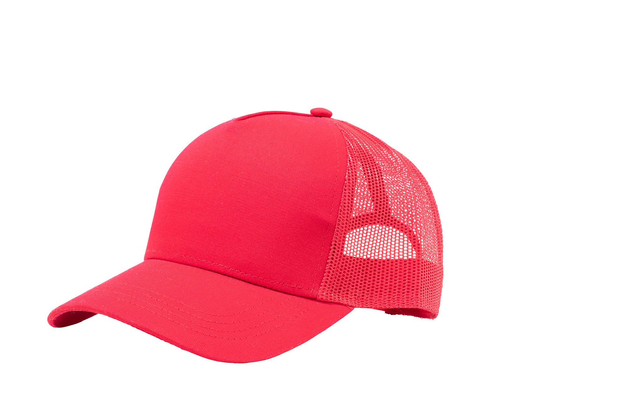 Wholesale Red Netted Mesh Snap Back Cap