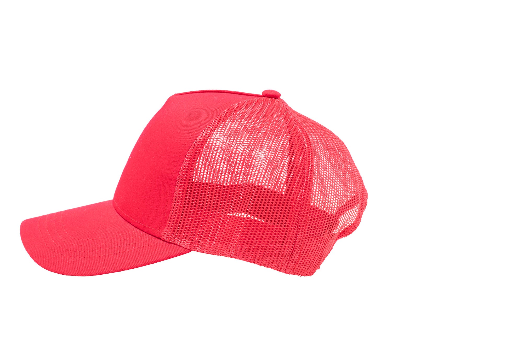 Wholesale Red Netted Mesh Snap Back Cap