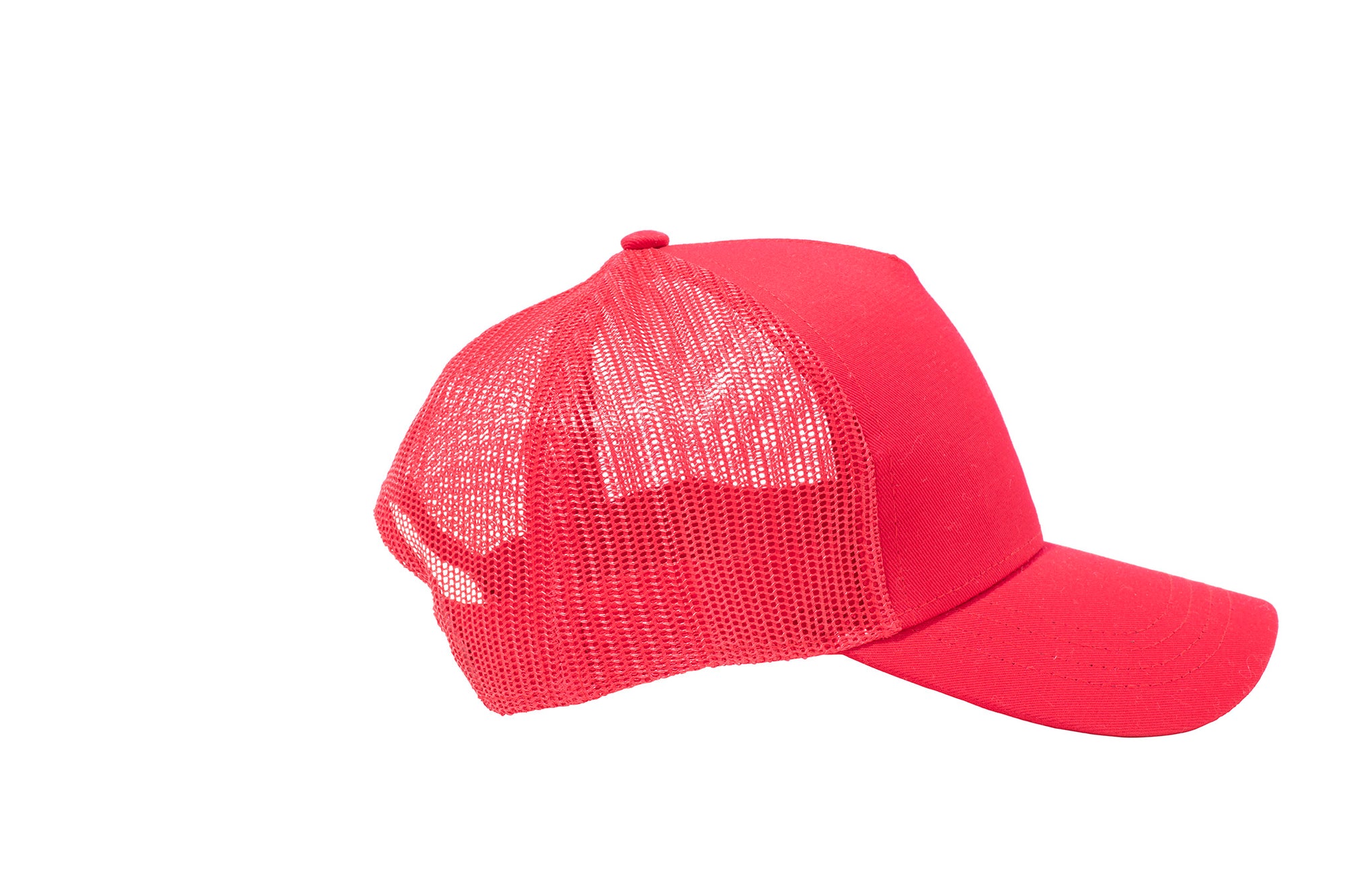 Wholesale Red Netted Mesh Snap Back Cap