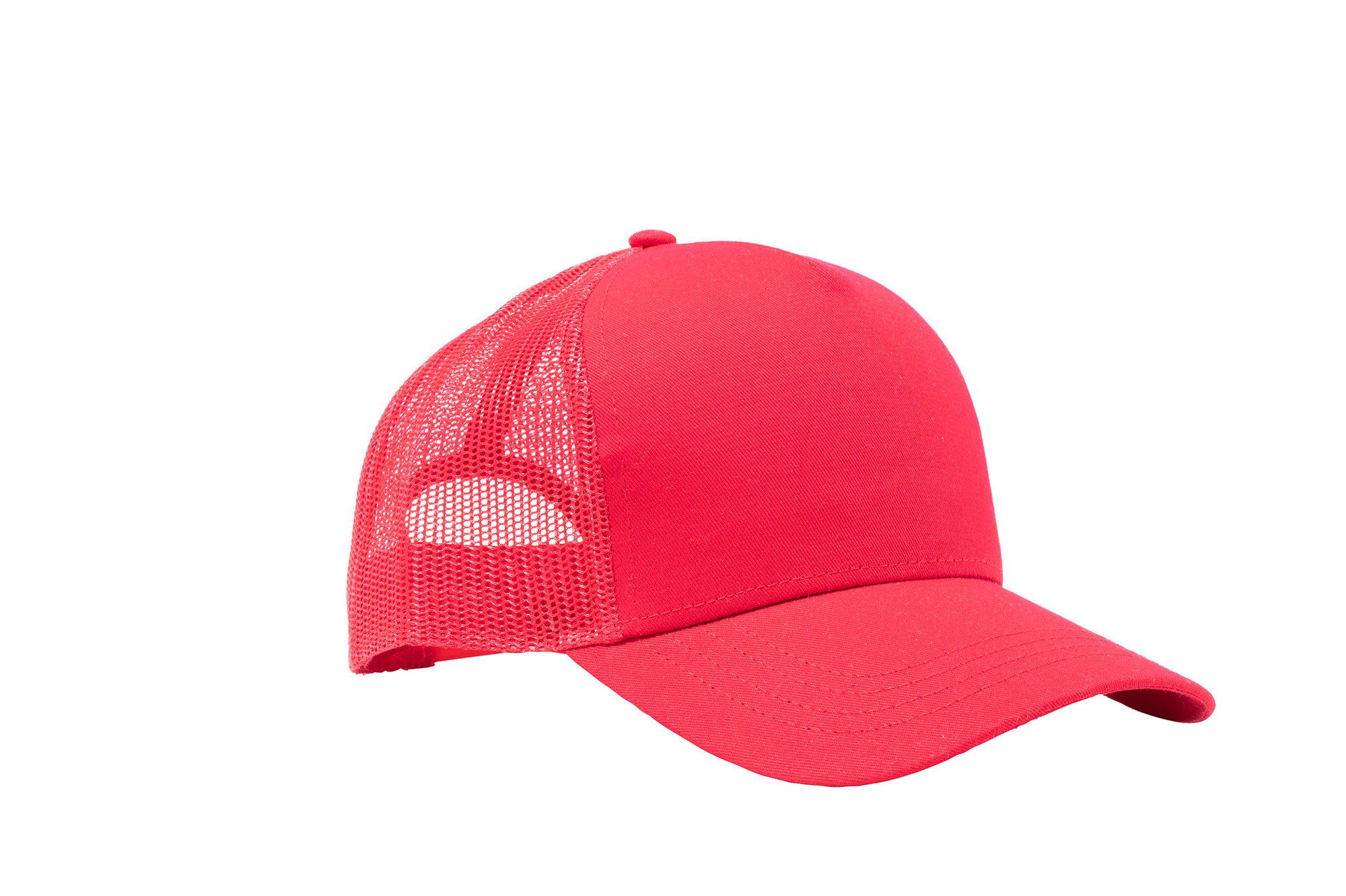 Wholesale Red Netted Mesh Snap Back Cap