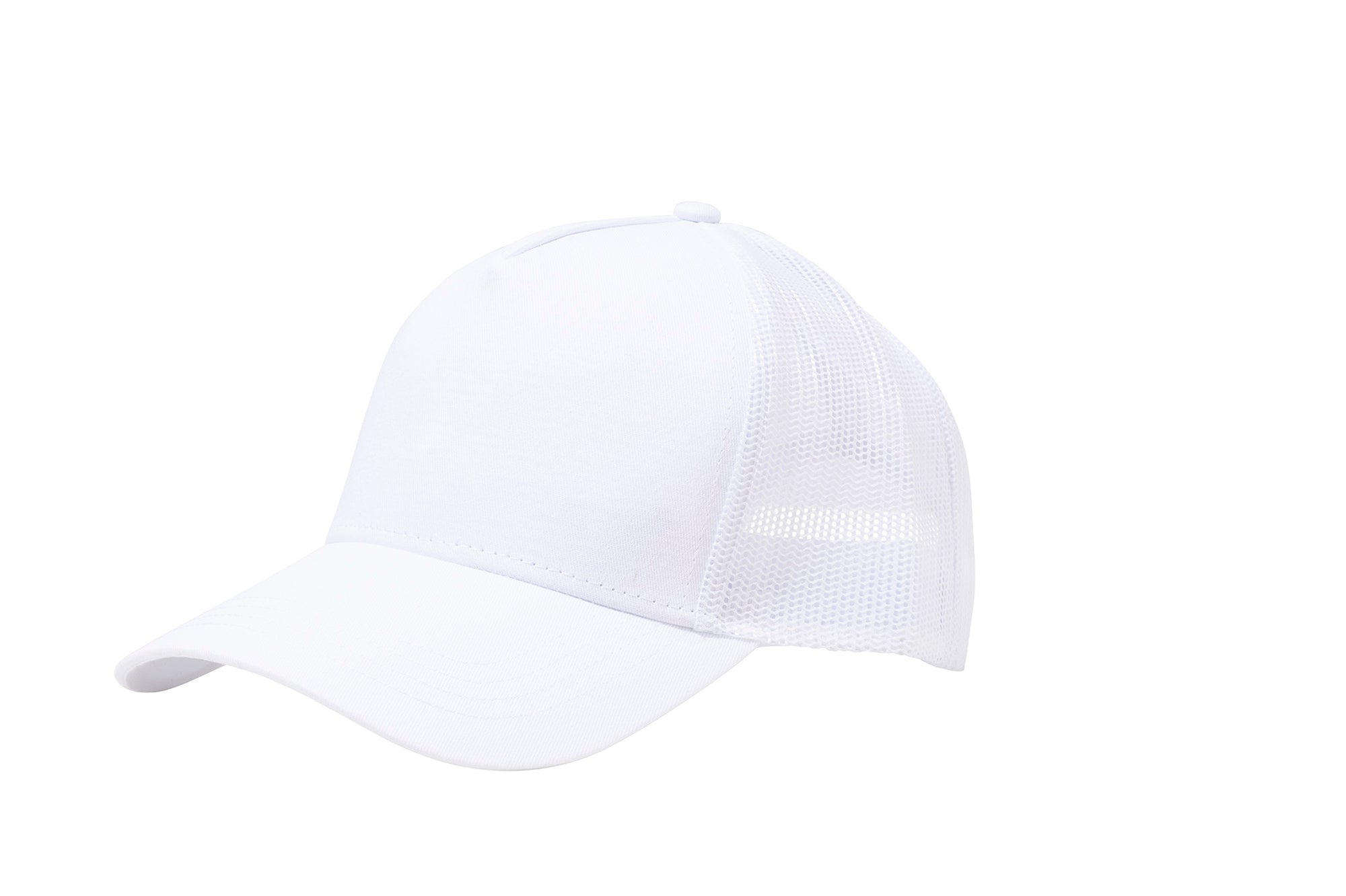 Wholesale White Netted Mesh Snap Back Cap