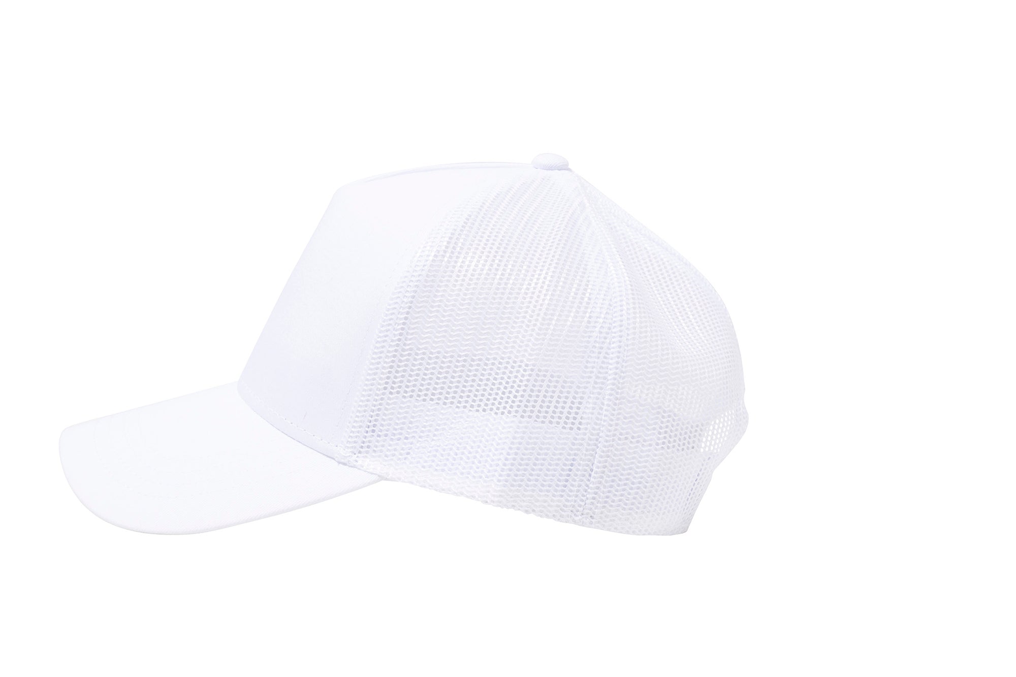 Wholesale White Netted Mesh Snap Back Cap