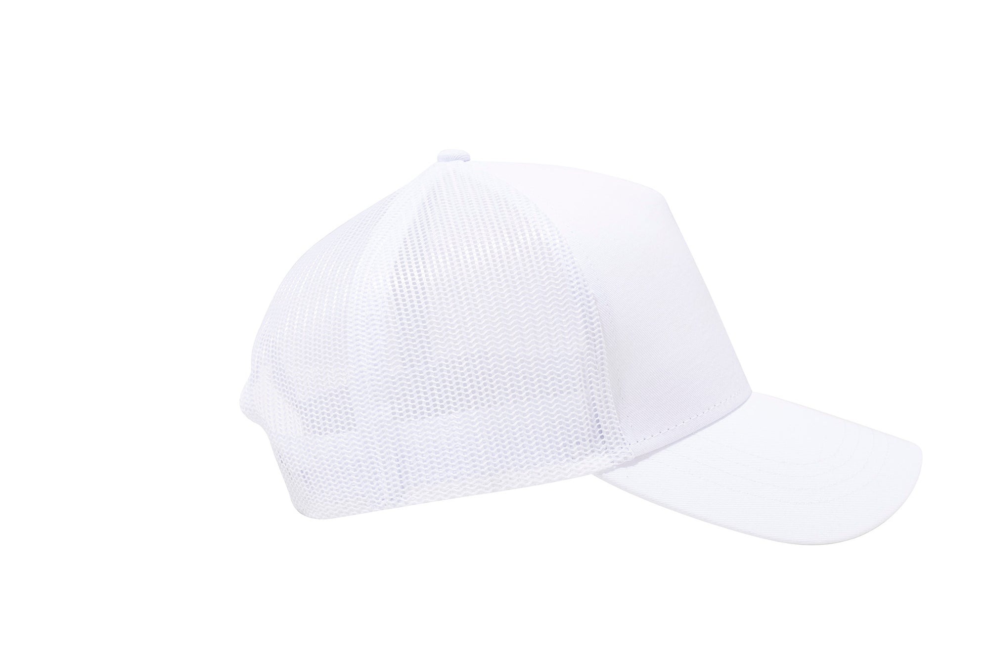 Wholesale White Netted Mesh Snap Back Cap