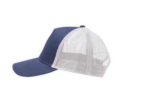 Wholesale Navy and Grey Netted Mesh Snap Back Cap