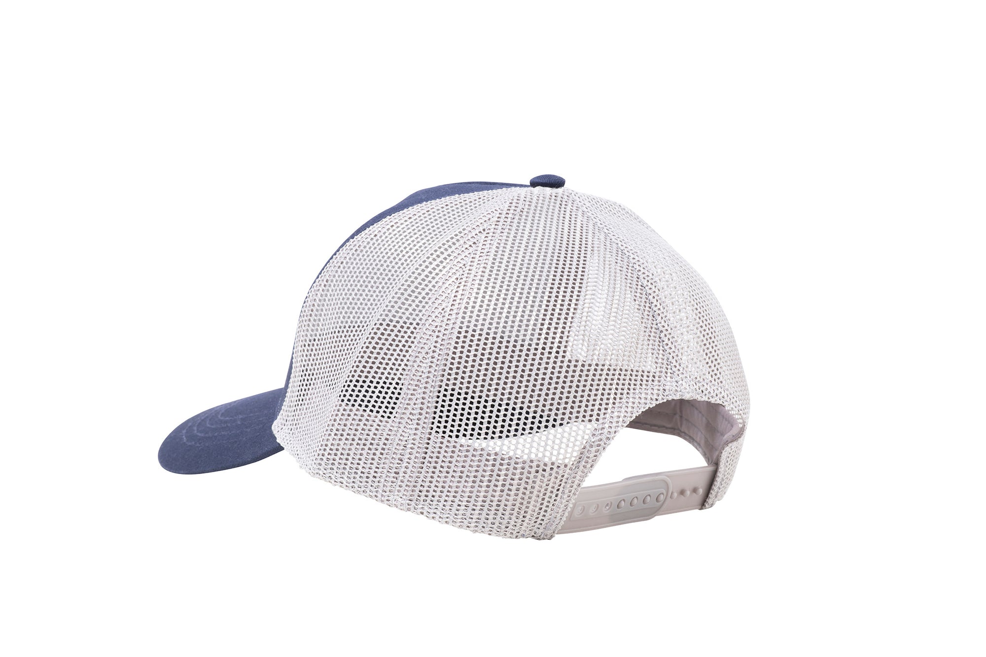 Wholesale Navy and Grey Netted Mesh Snap Back Cap