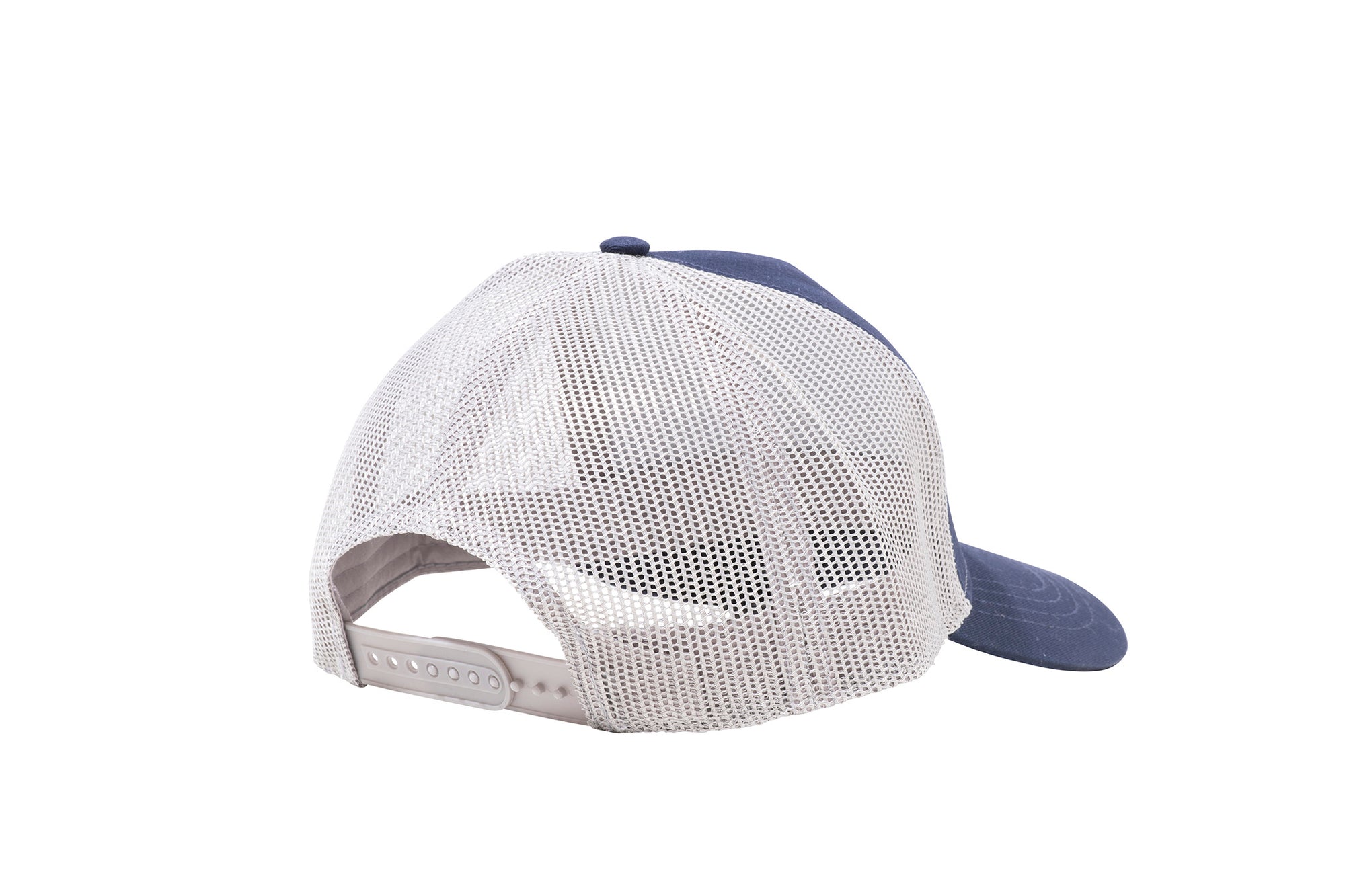 Wholesale Navy and Grey Netted Mesh Snap Back Cap