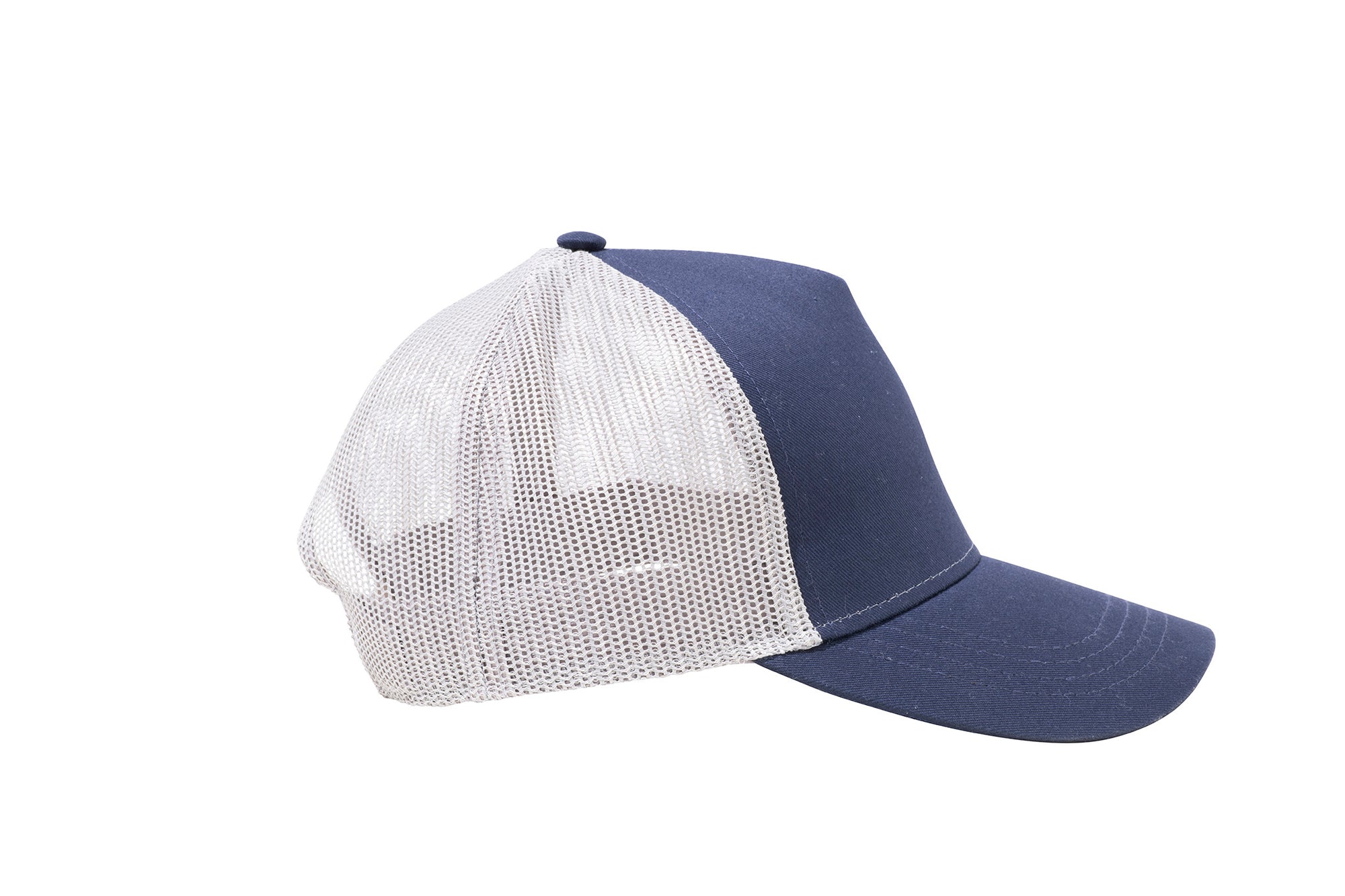 Wholesale Navy and Grey Netted Mesh Snap Back Cap