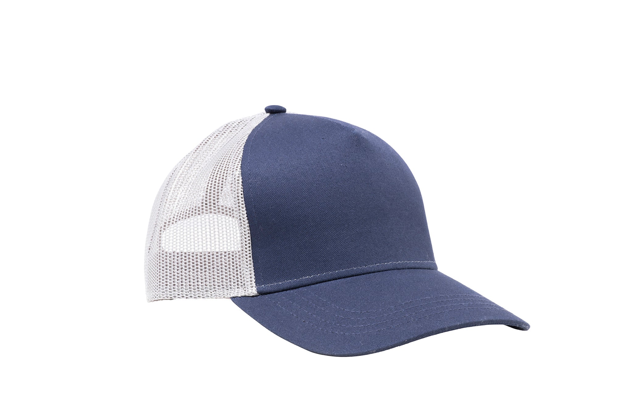 Wholesale Navy and Grey Netted Mesh Snap Back Cap