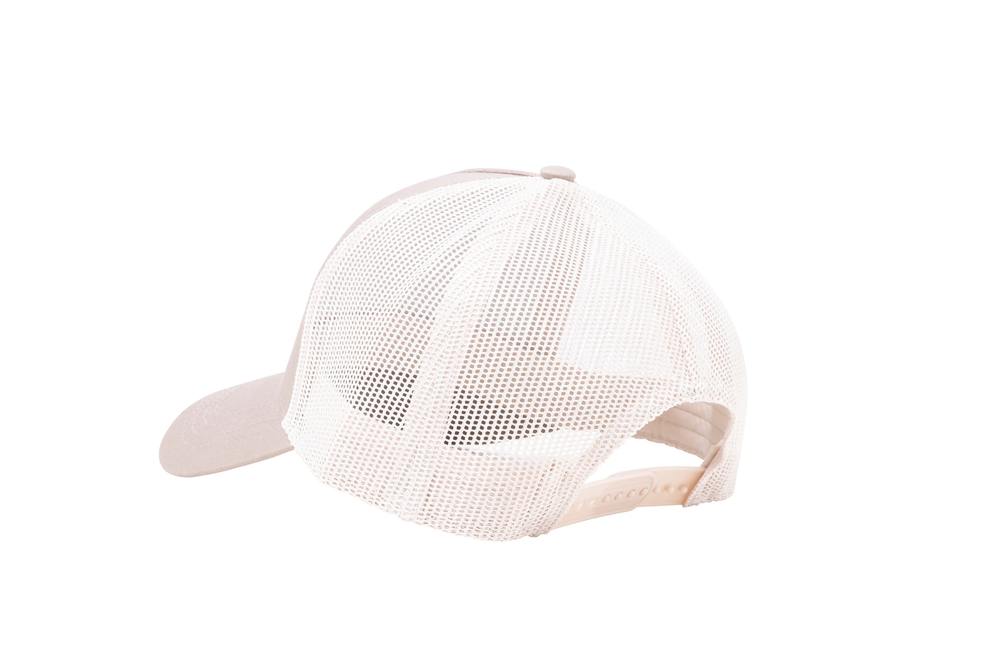 Wholesale Beige and Cream Netted Mesh Snap Back Cap