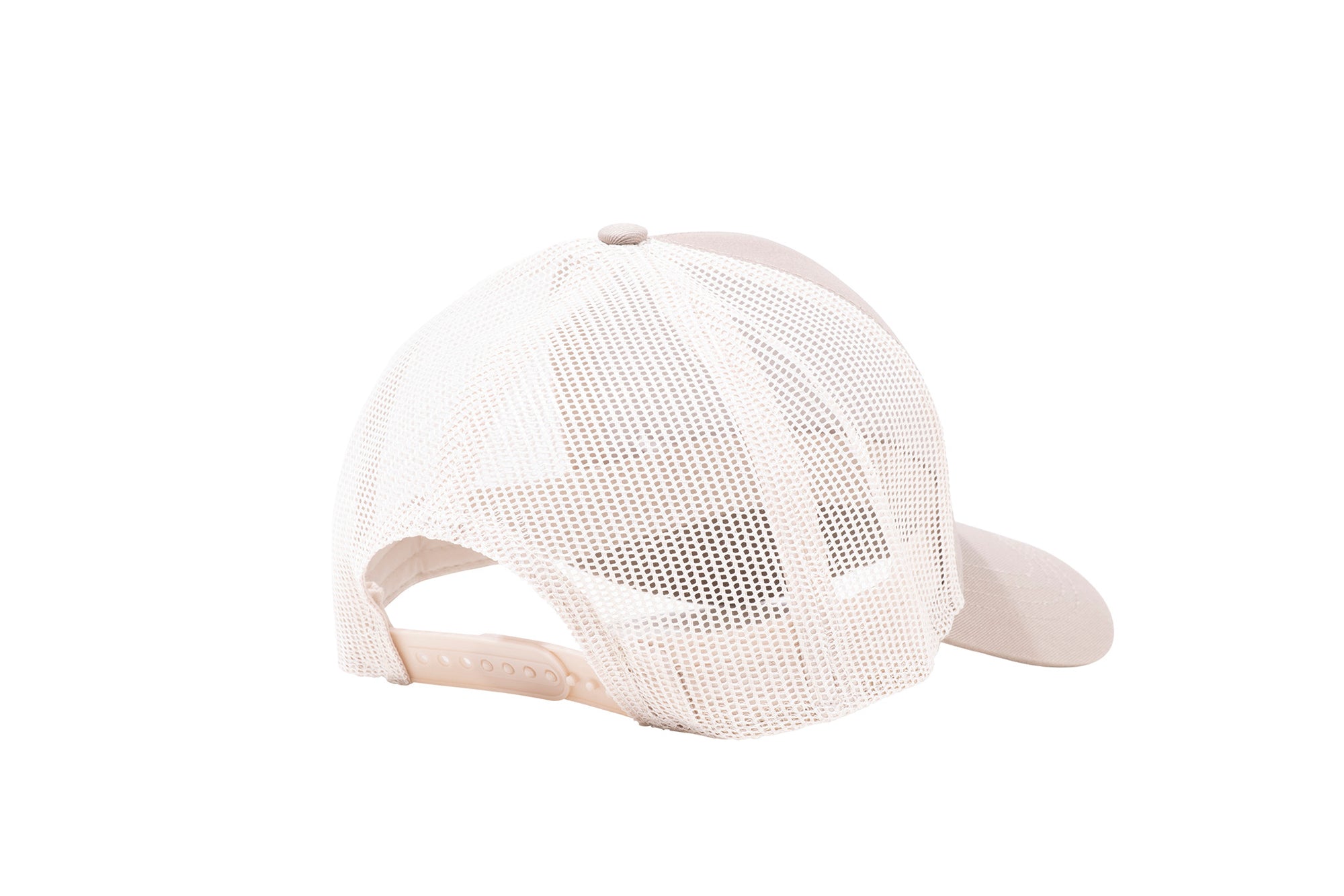 Wholesale Beige and Cream Netted Mesh Snap Back Cap