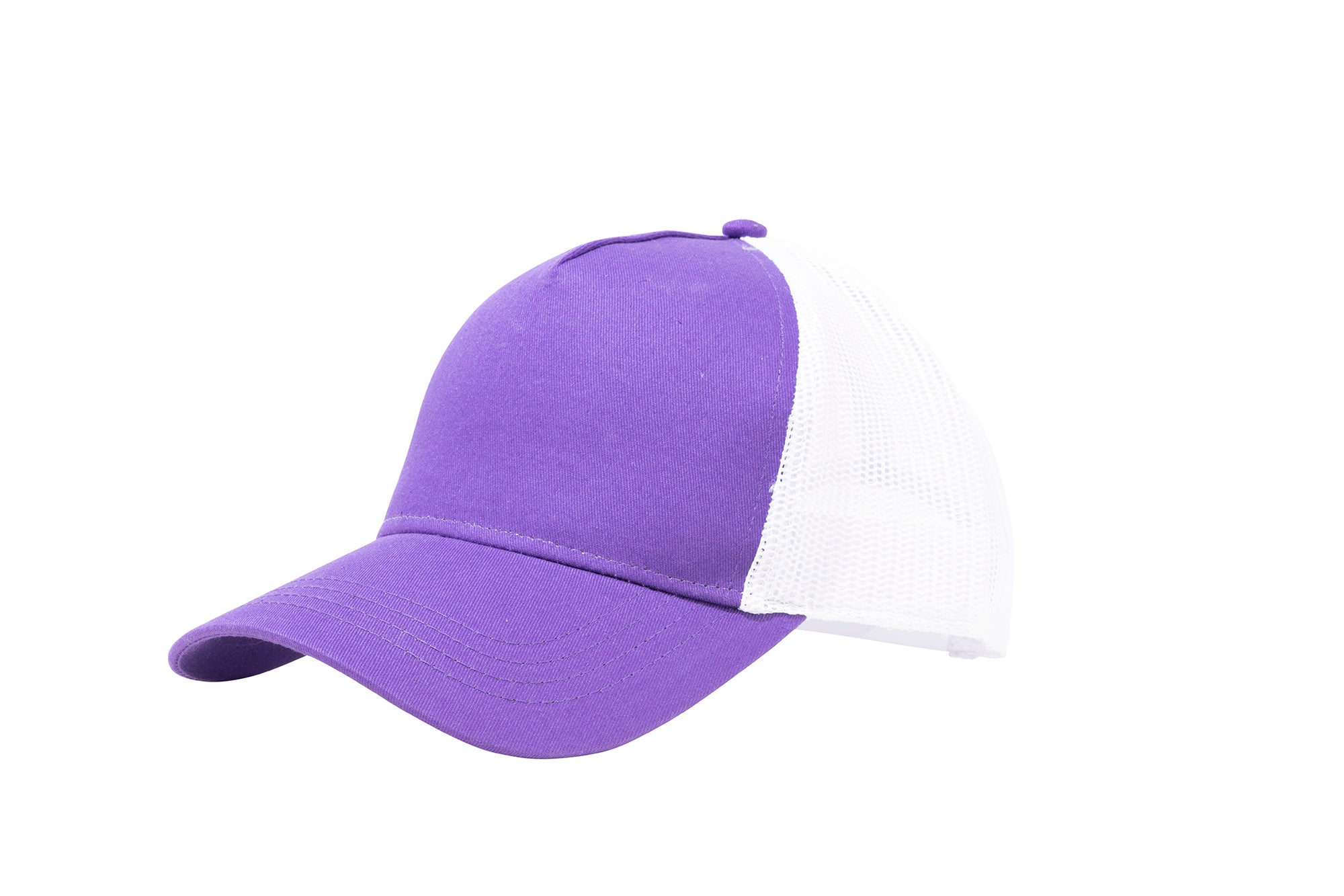 Wholesale Purple and White Netted Mesh Snap Back Cap