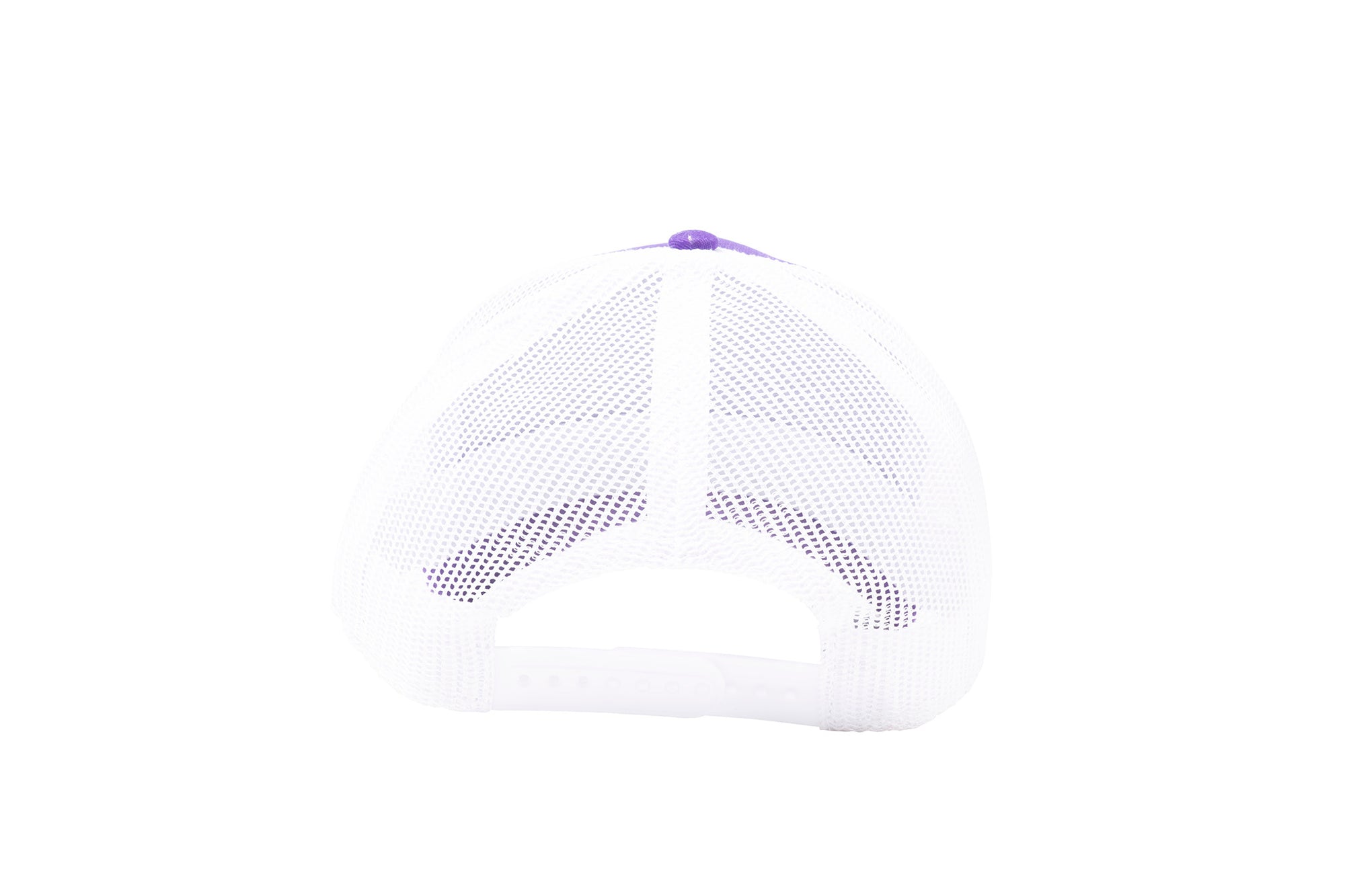 Wholesale Purple and White Netted Mesh Snap Back Cap