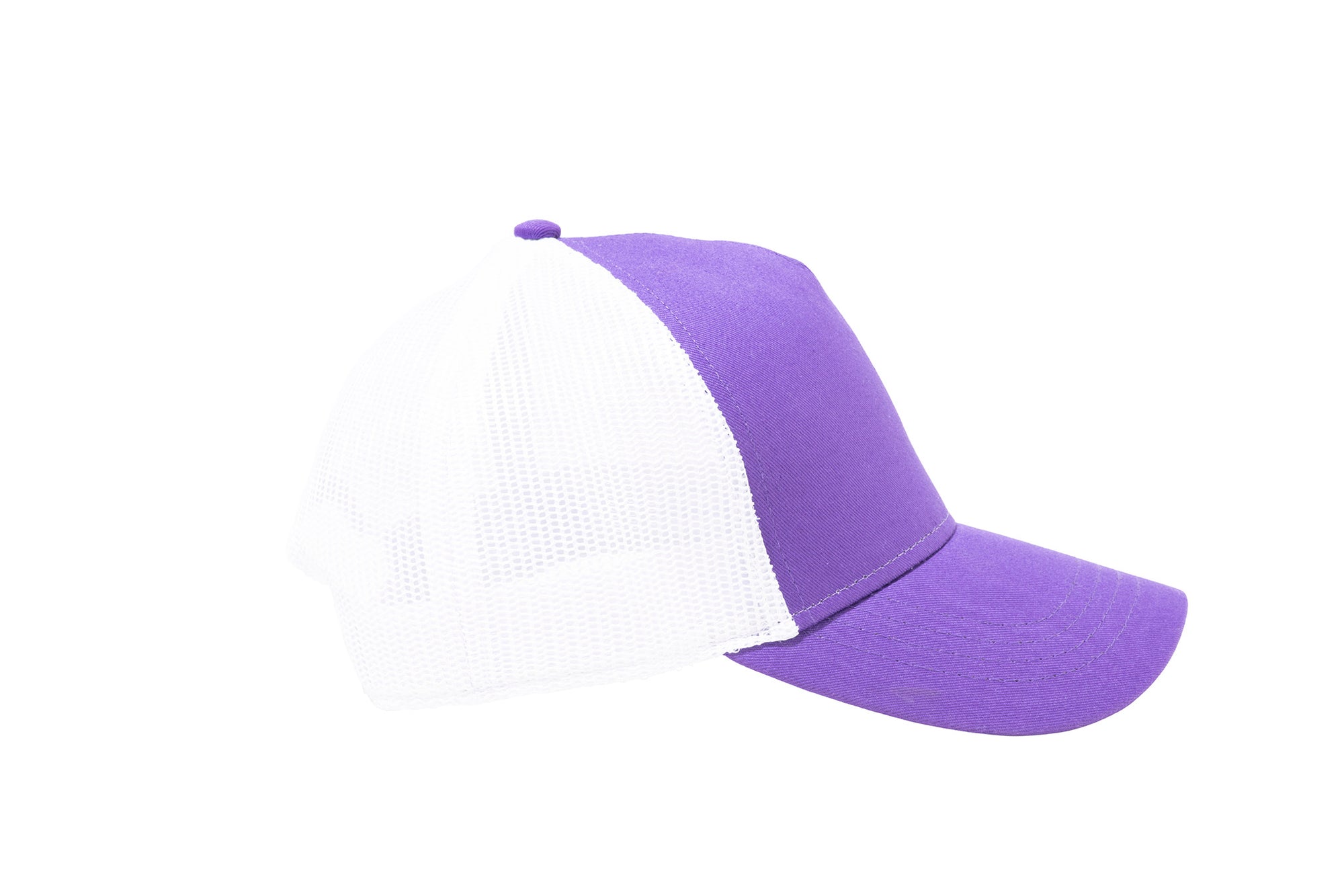 Wholesale Purple and White Netted Mesh Snap Back Cap