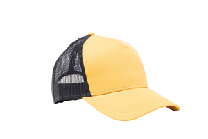 Wholesale Yellow and Black Netted Mesh Snap Back Cap