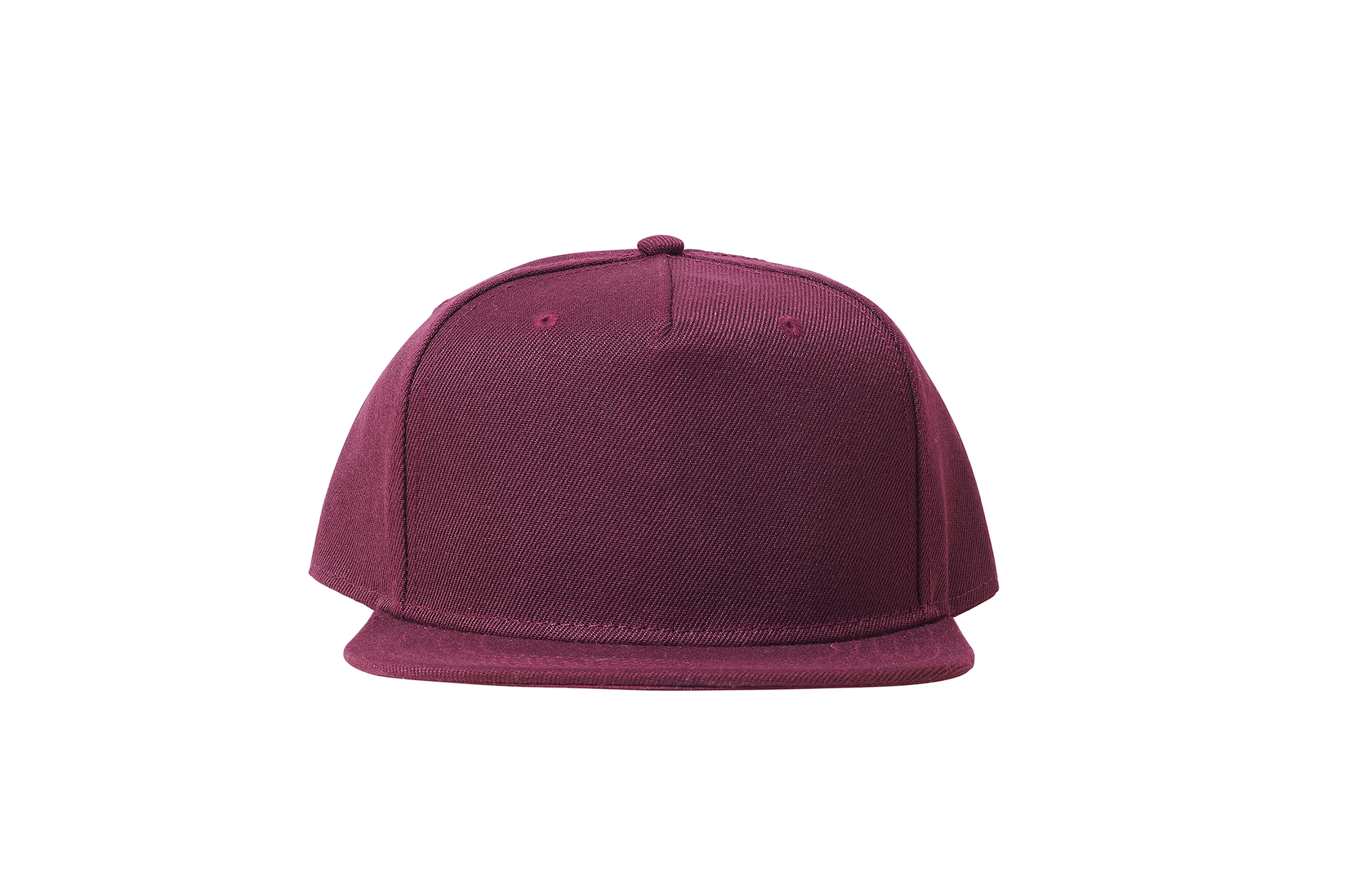 The Flat Peak Snap Back features visible stitching and adjustable back is available at wholesale prices 