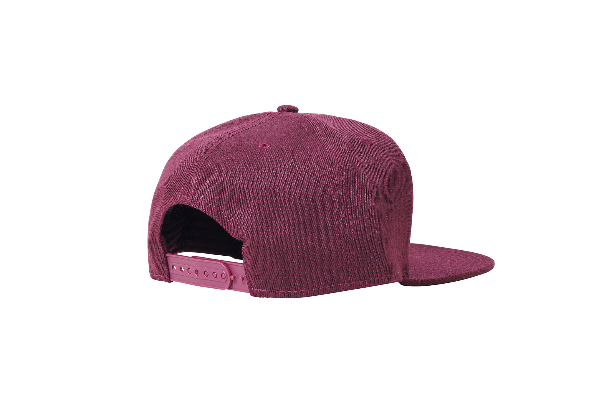 The Flat Peak Snap Back features visible stitching and adjustable back is available at wholesale prices 