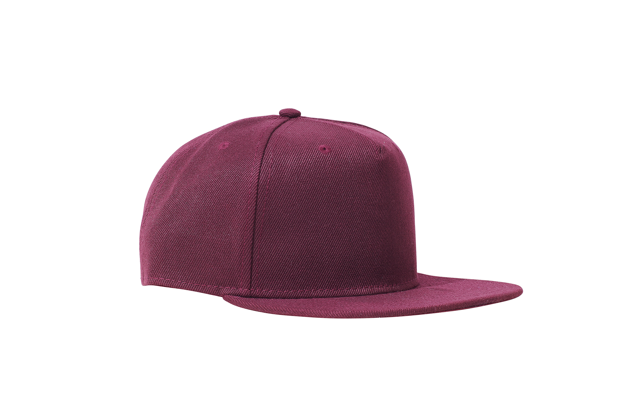 The Flat Peak Snap Back features visible stitching and adjustable back is available at wholesale prices 