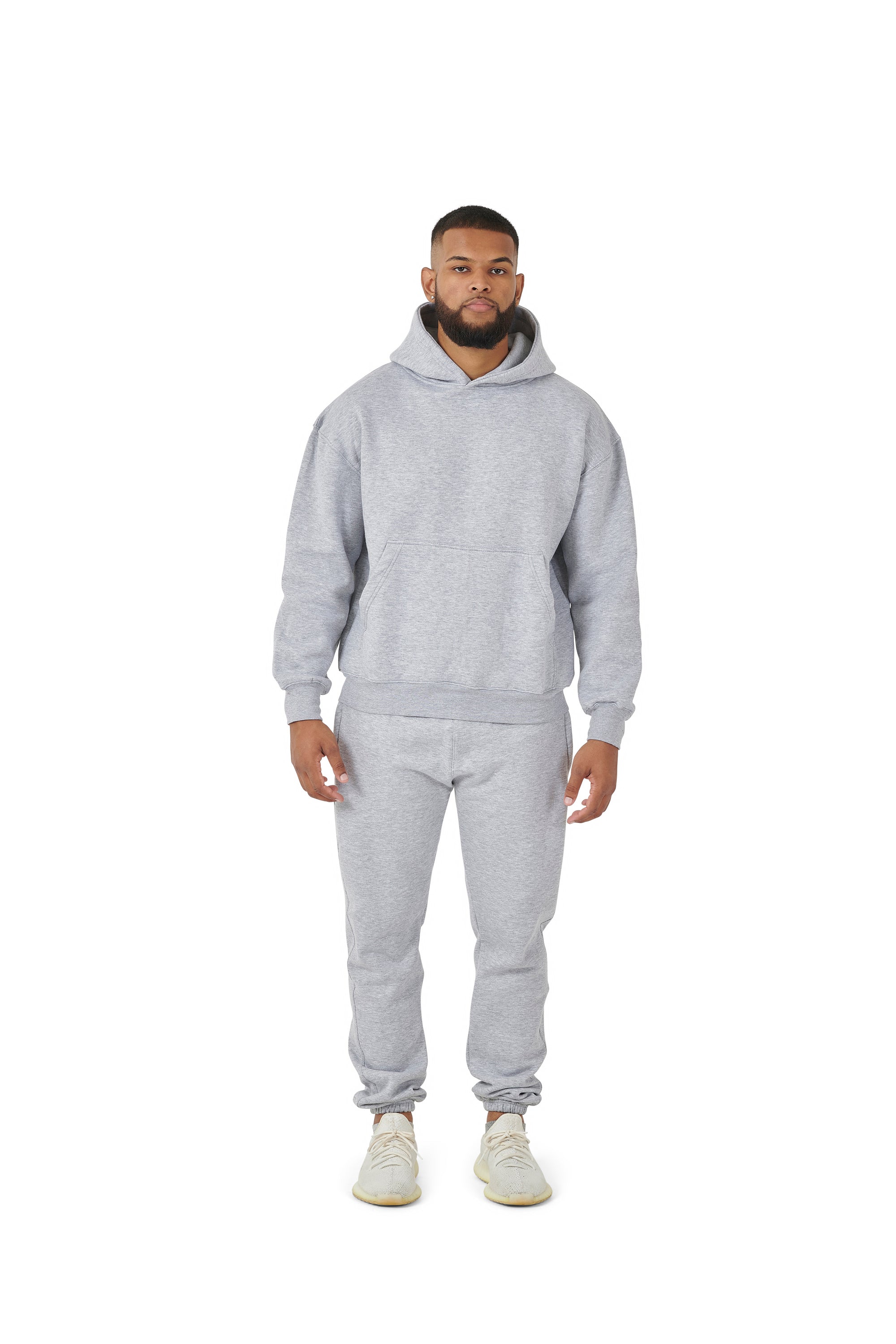 Wholesale Plain Grey Over Sized Hoodie and Grey Over Sized Jogging Bottoms