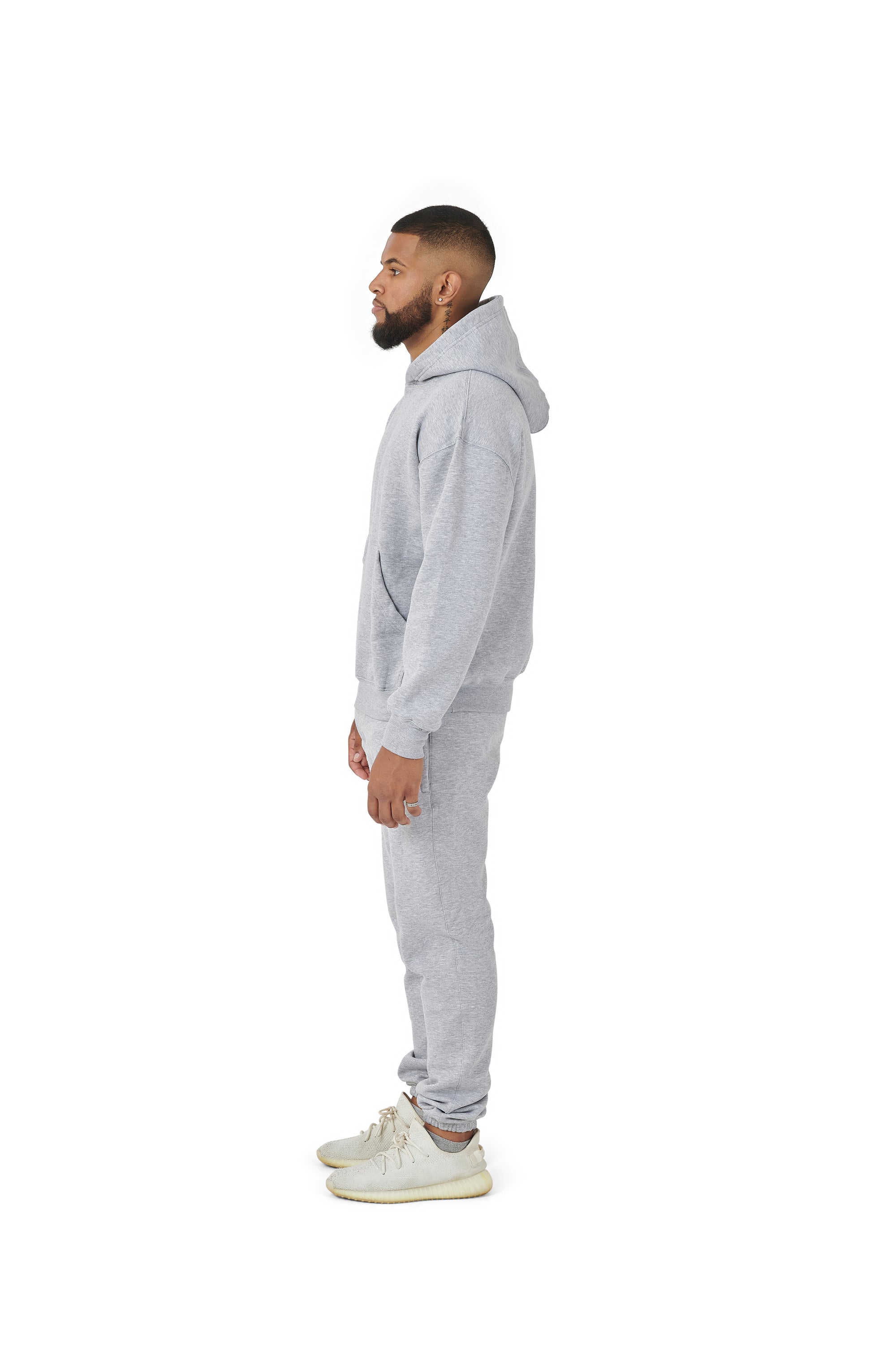 Wholesale Plain Grey Over Sized Hoodie and Grey Over Sized Jogging Bottoms