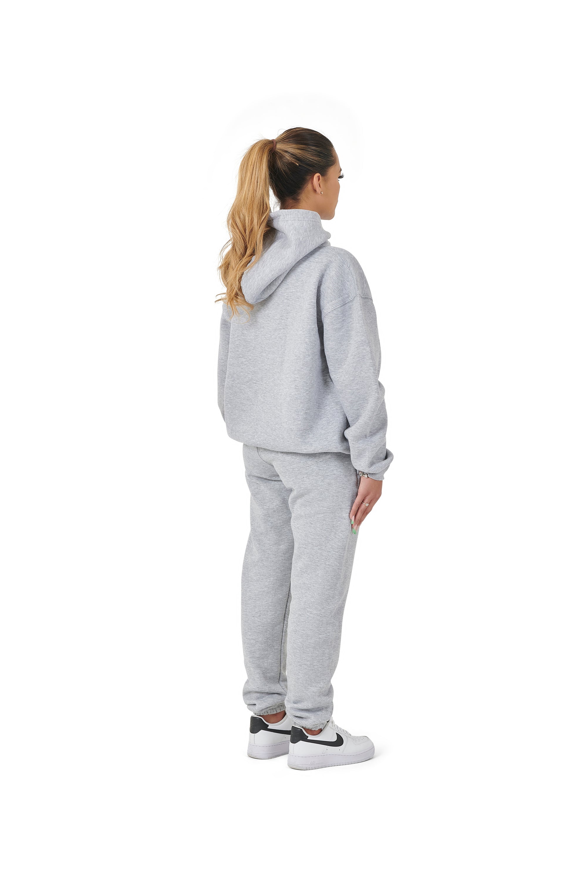 Wholesale Plain Grey Over Sized Hoodie and Grey Over Sized Jogging Bottoms