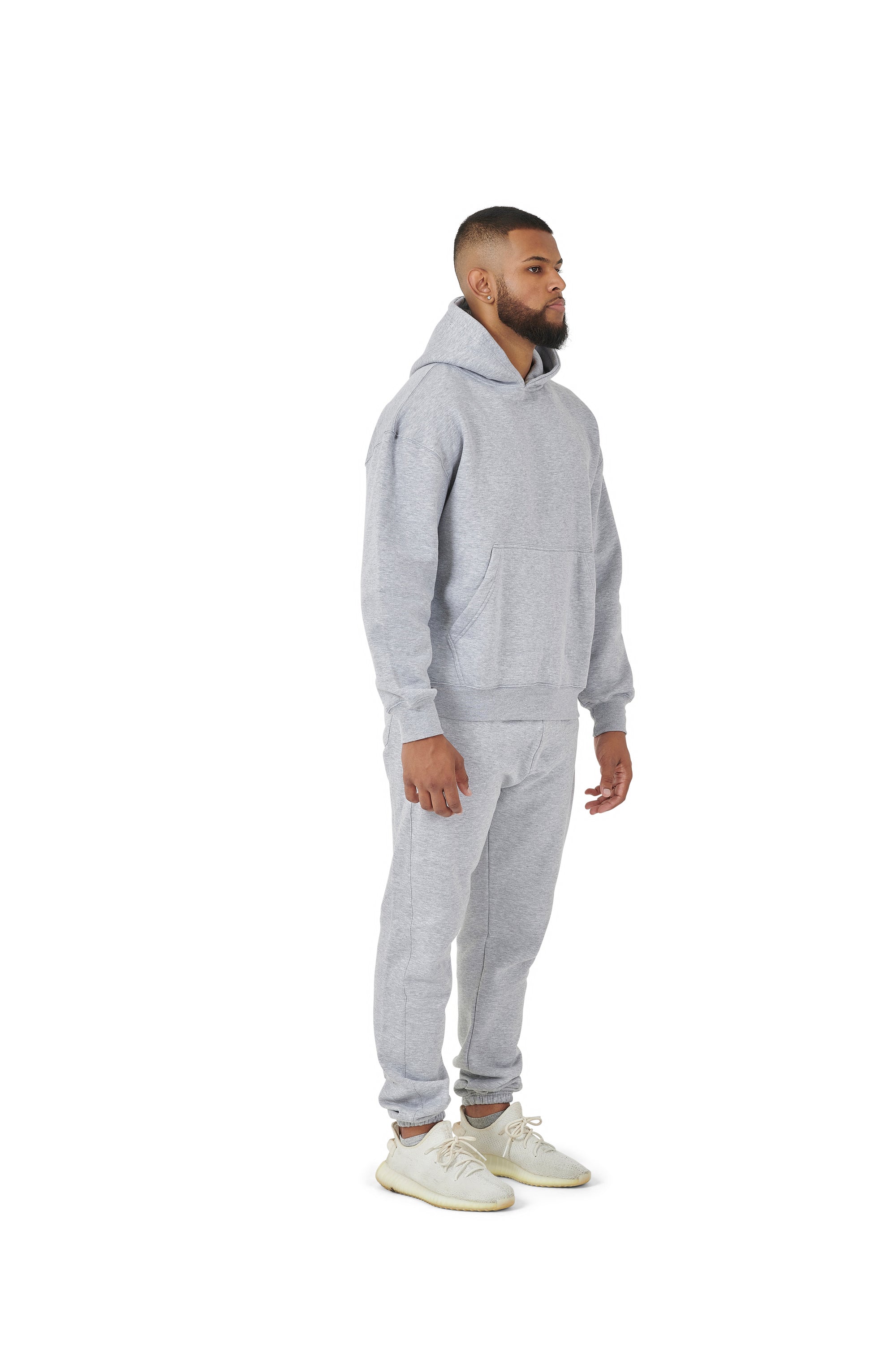 Wholesale Plain Grey Over Sized Hoodie and Grey Over Sized Jogging Bottoms