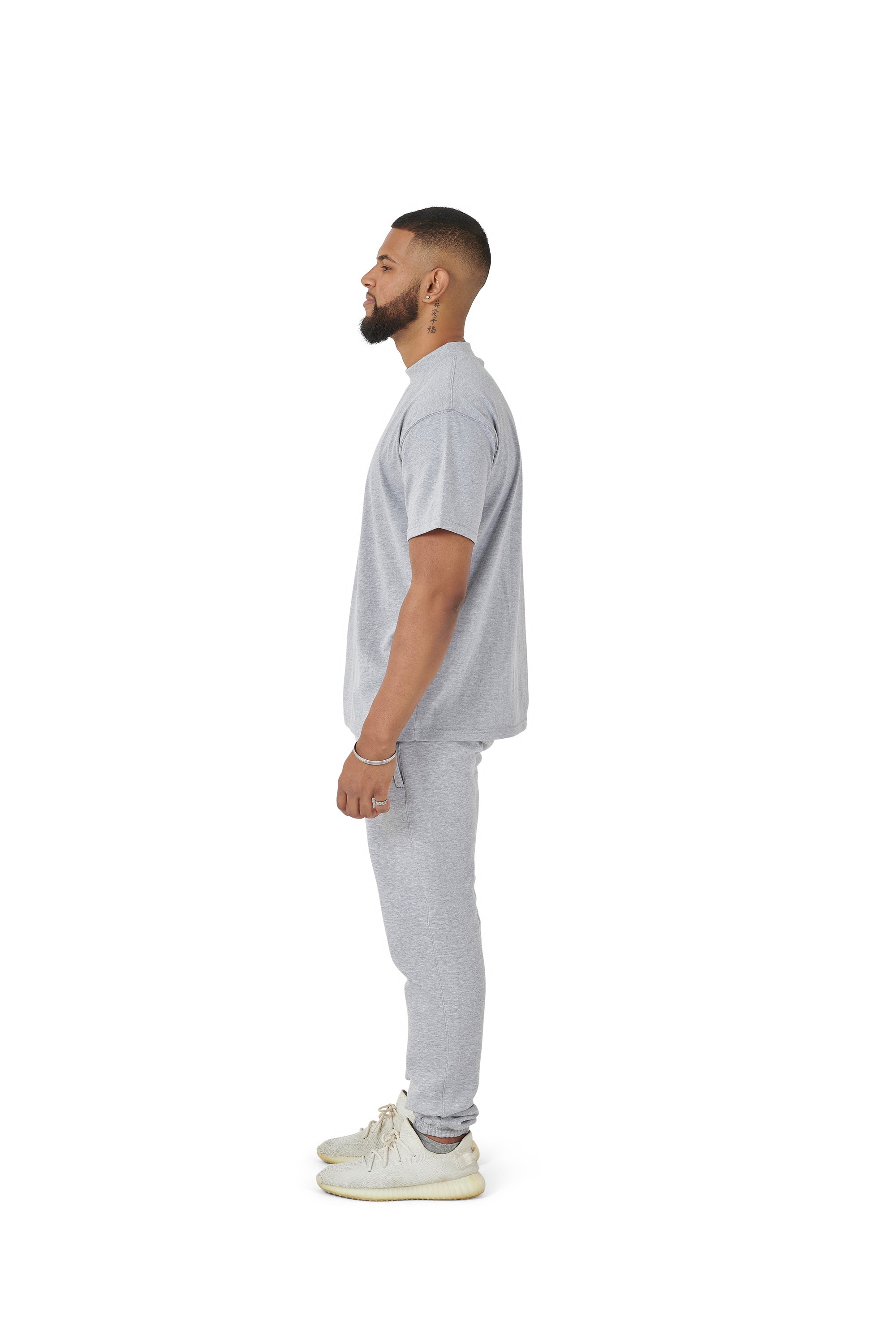 Wholesale Plain Grey Oversized T-shirt and Oversized Plain Grey Jogging Bottoms