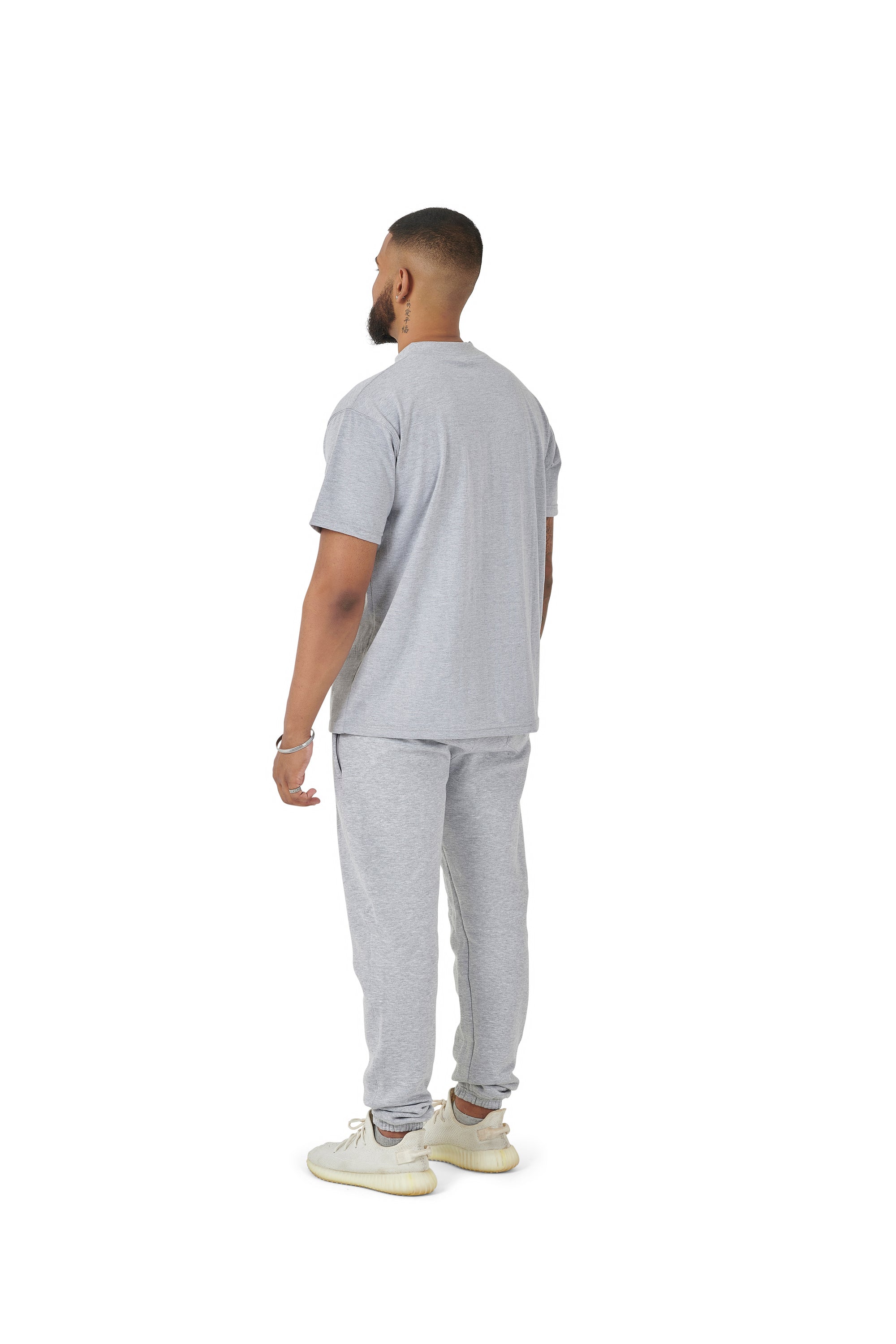 Wholesale Plain Grey Oversized T-shirt and Oversized Plain Grey Jogging Bottoms