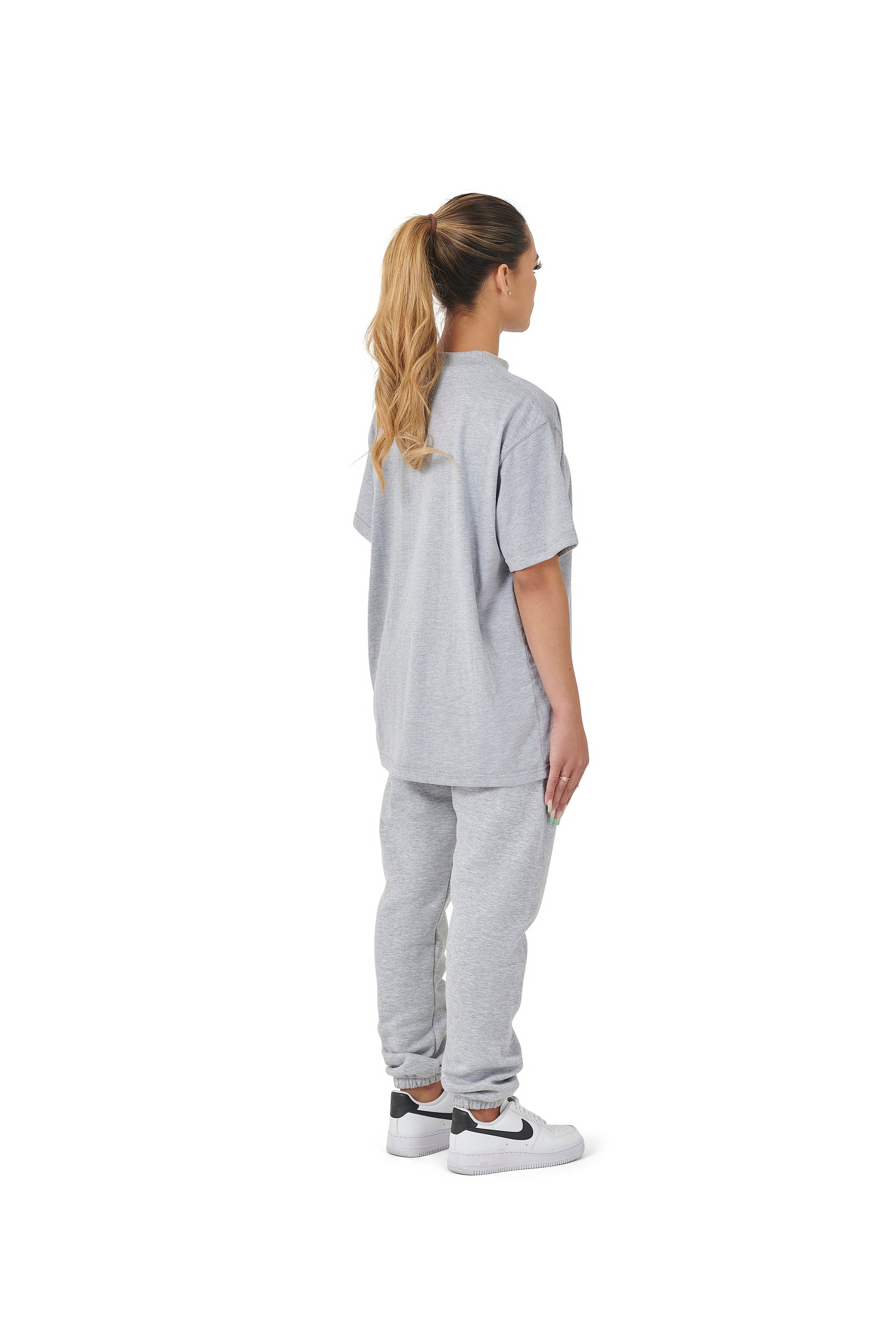 Wholesale Plain Grey Oversized T-shirt and Oversized Plain Grey Jogging Bottoms