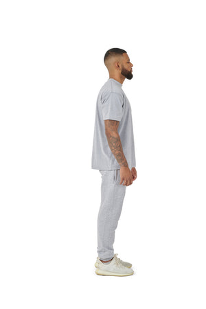 Wholesale Plain Grey Oversized T-shirt and Oversized Plain Grey Jogging Bottoms
