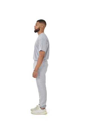 Wholesale Plain Grey Over Sized Jogging Bottoms and Plain Grey Oversized T-shirt