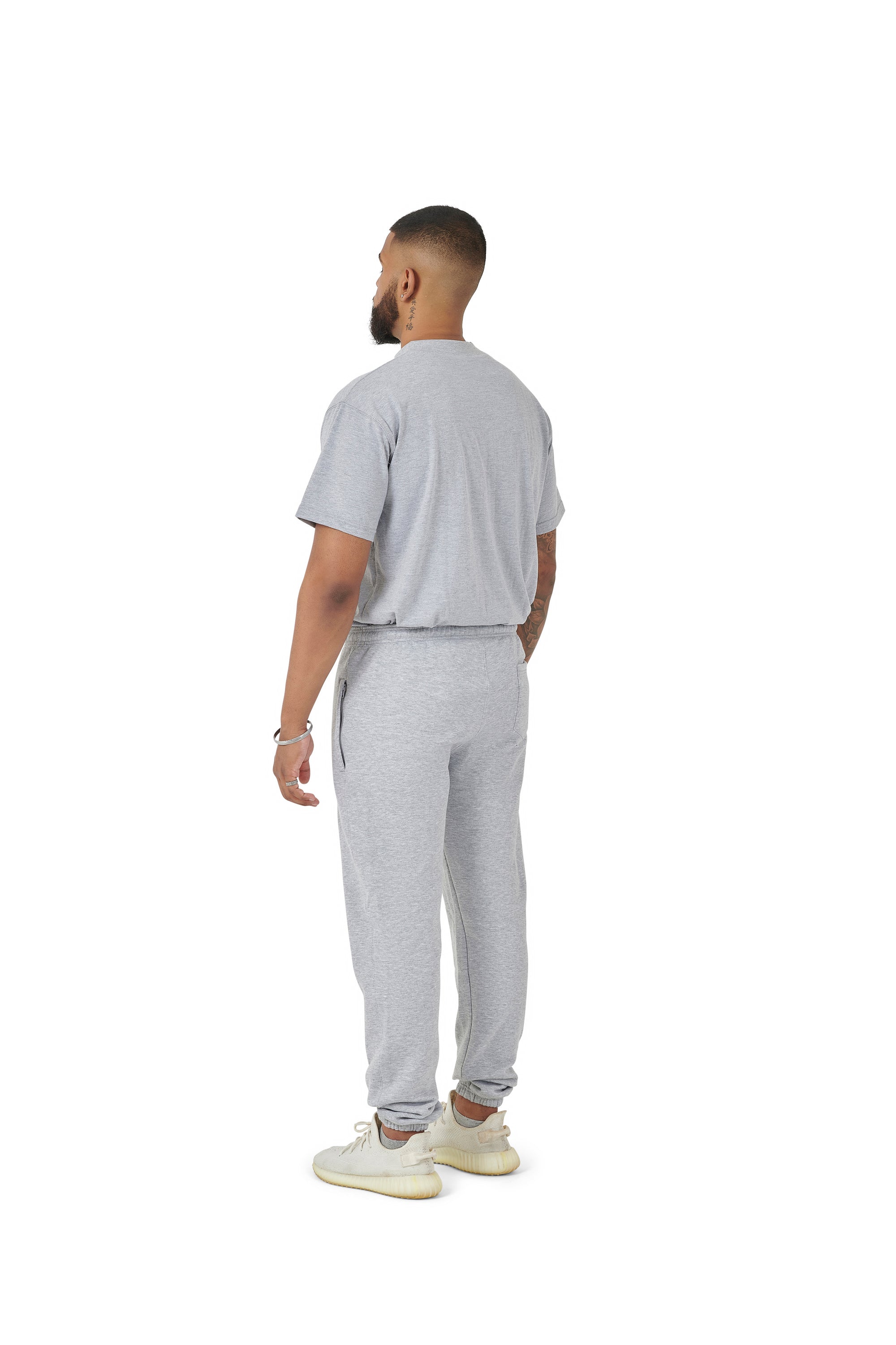 Wholesale Plain Grey Over Sized Jogging Bottoms and Plain Grey Oversized T-shirt