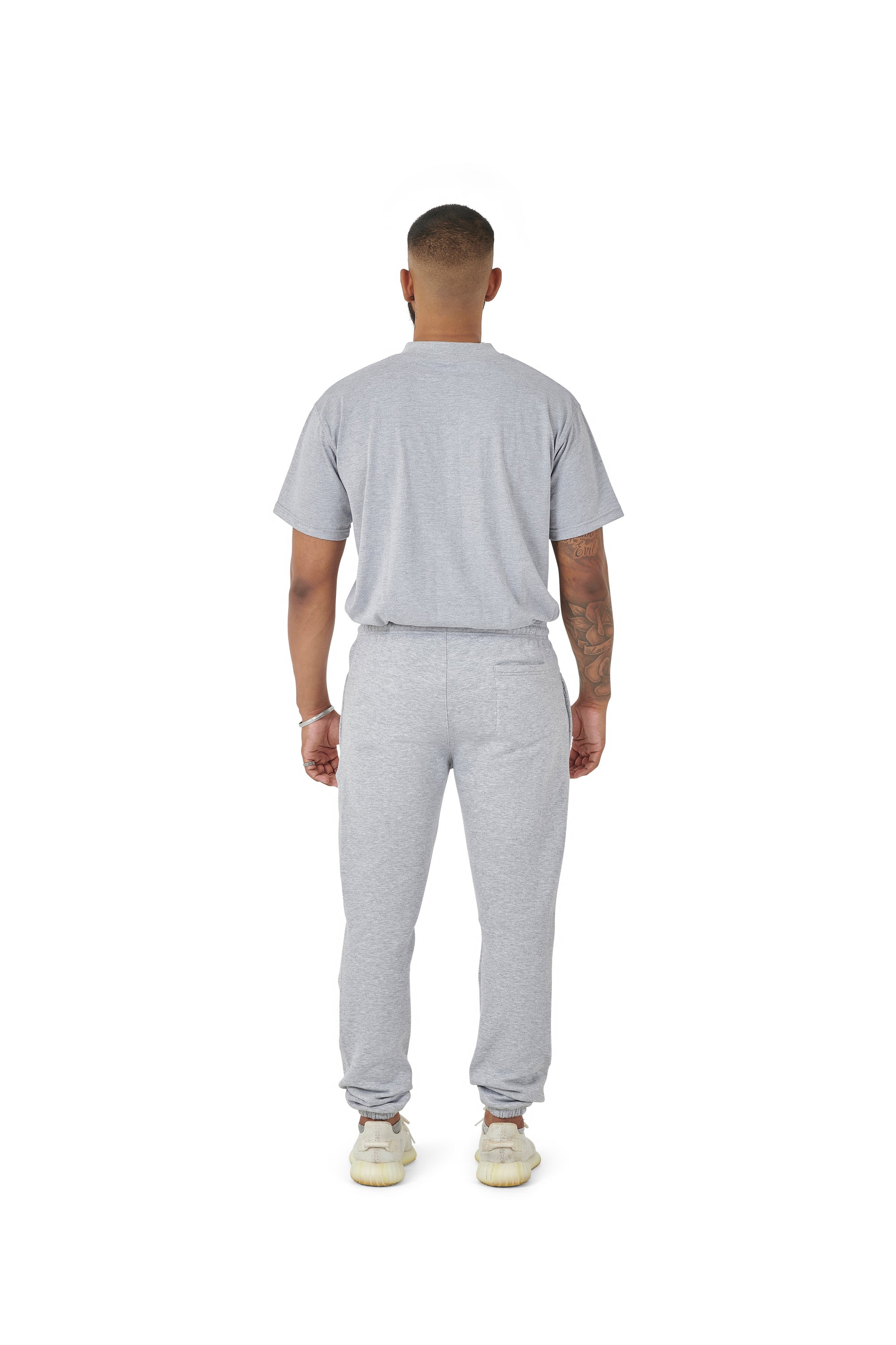 Wholesale Plain Grey Over Sized Jogging Bottoms and Plain Grey Oversized T-shirt