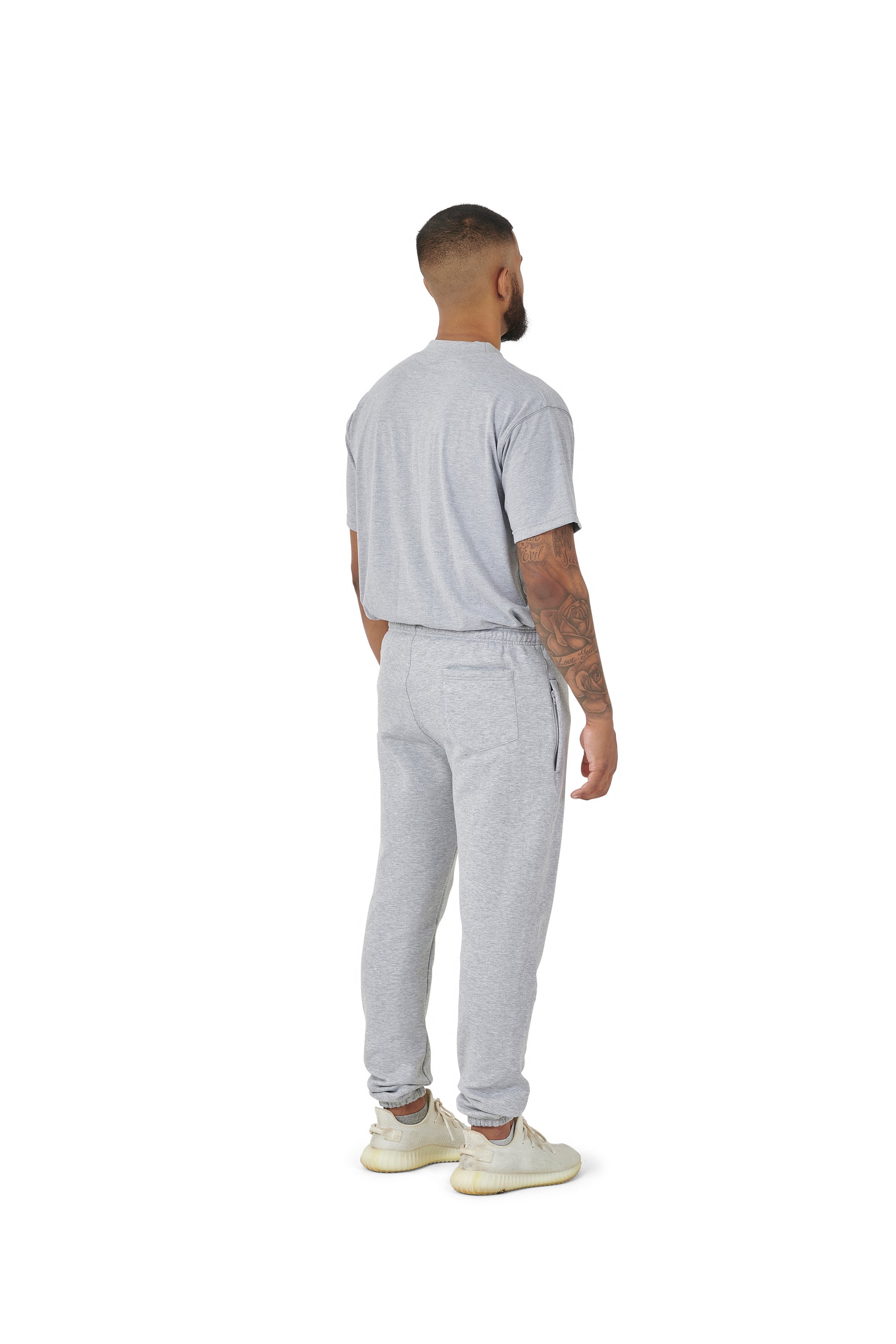 Wholesale Plain Grey Over Sized Jogging Bottoms and Plain Grey Oversized T-shirt