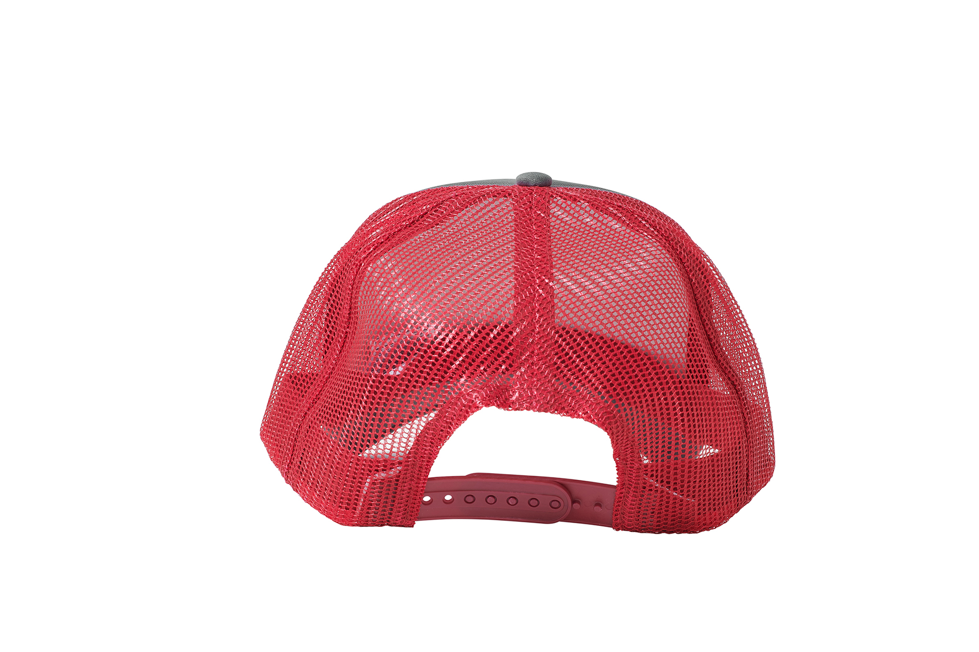 Wholesale Plain Grey and Red Foam Mesh Snap Back Cap