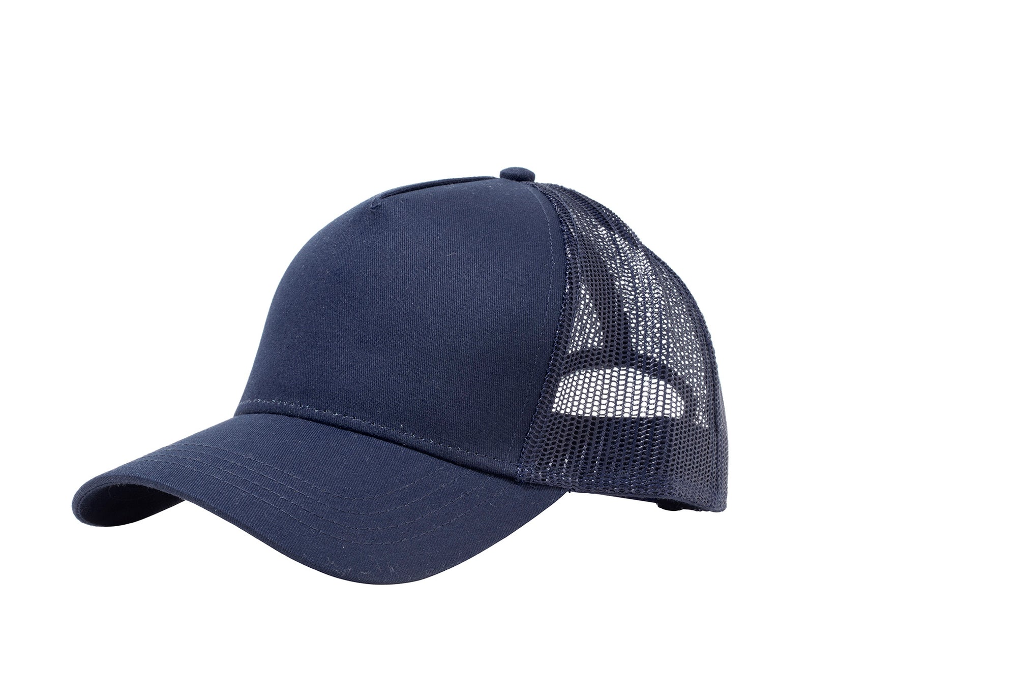 Wholesale Navy Netted Mesh Snap Back Cap