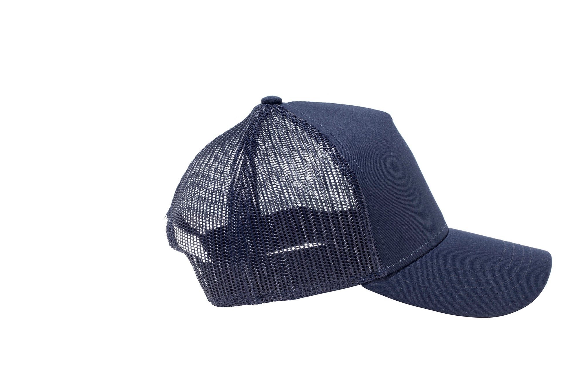 Wholesale Navy Netted Mesh Snap Back Cap