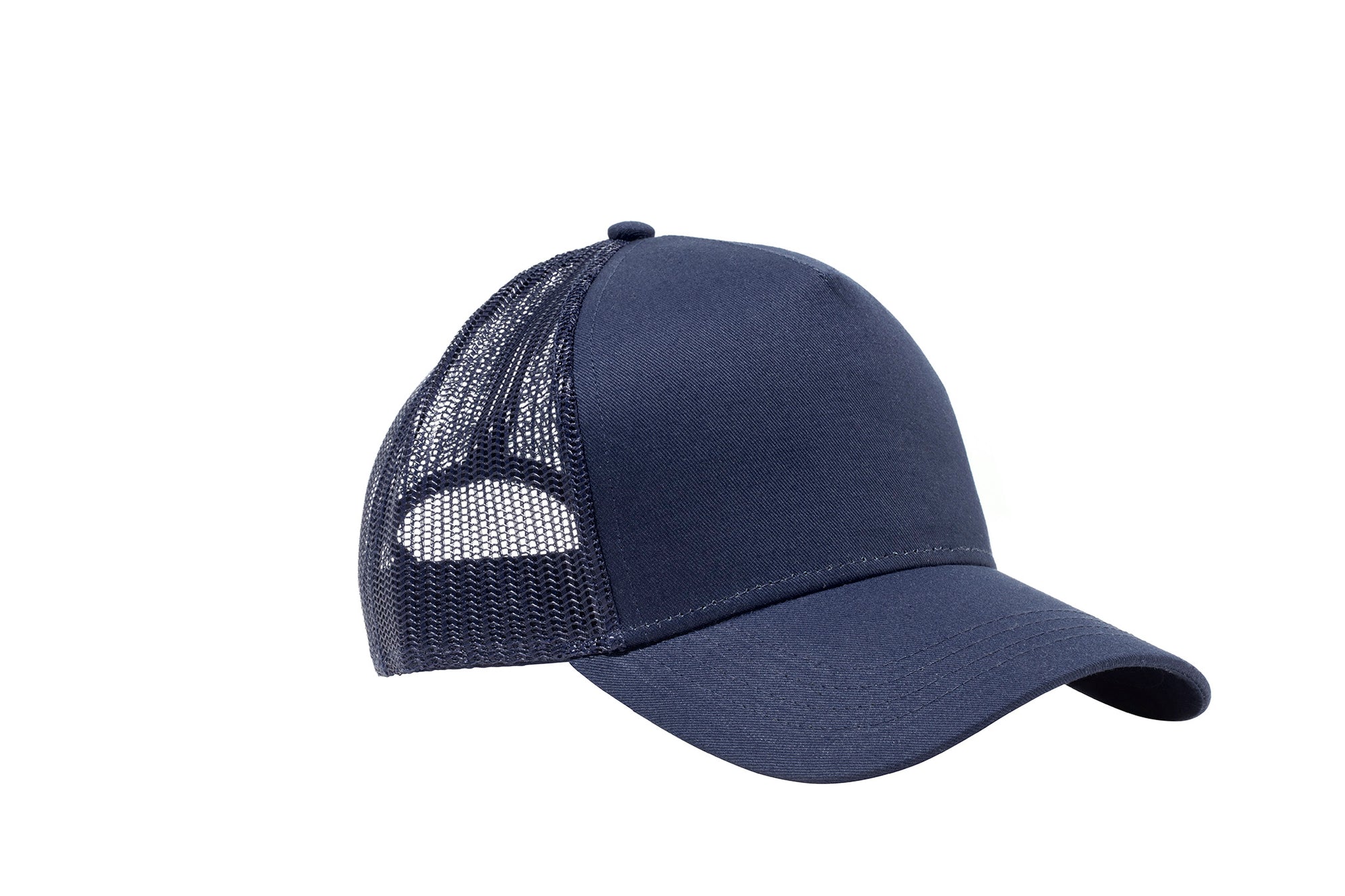 Wholesale Navy Netted Mesh Snap Back Cap