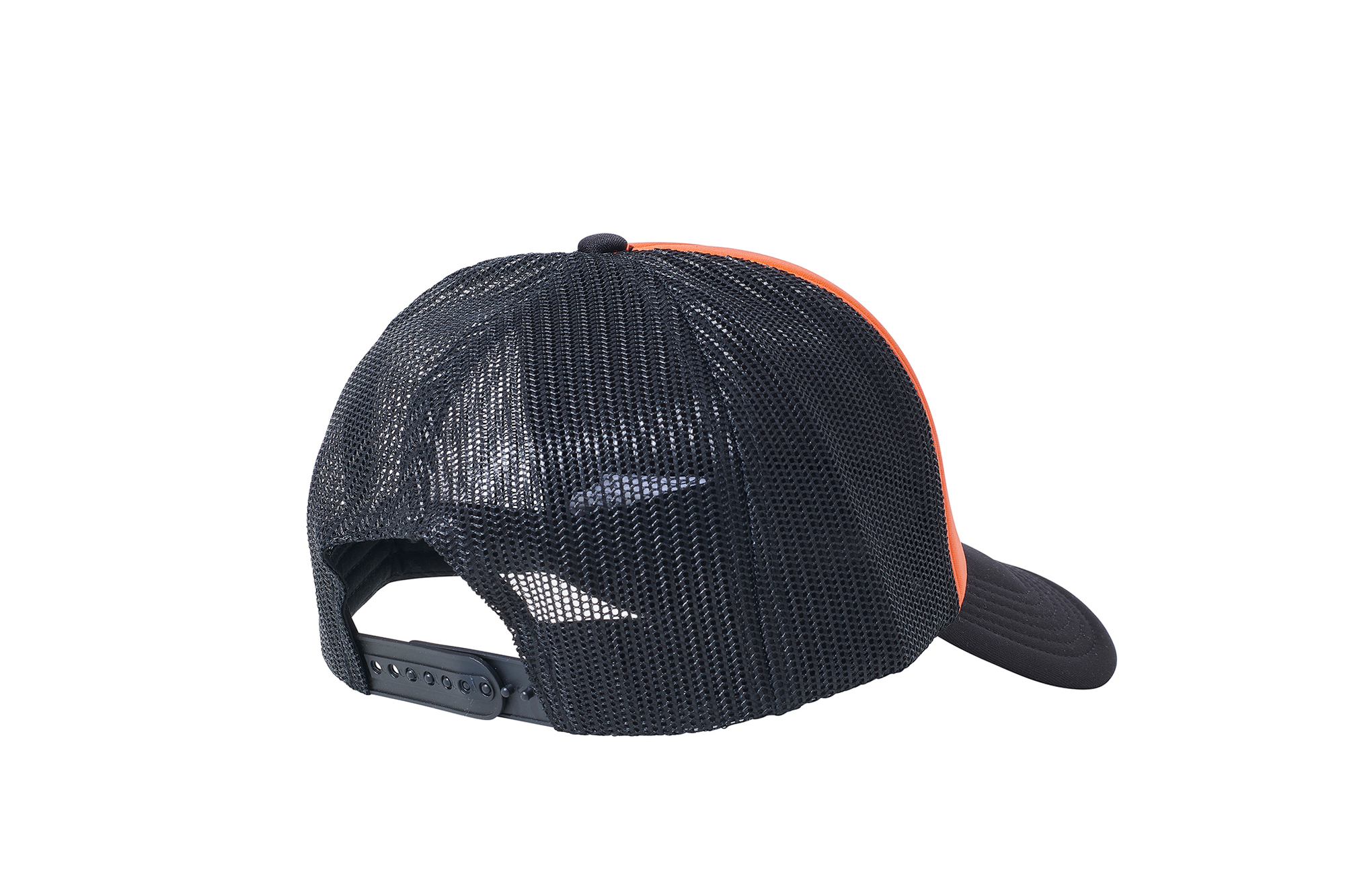 Wholesale Plain Orange and Black Foam Mesh Snap Back Cap