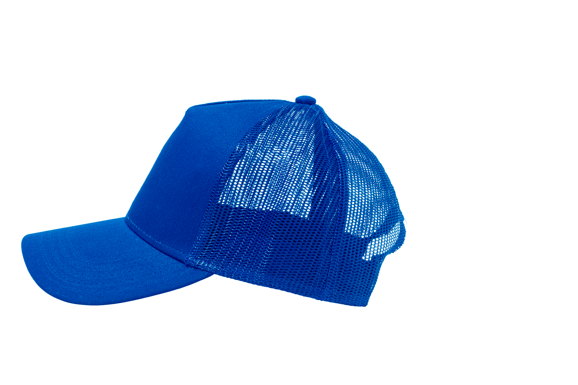 Wholesale Royal Blue Netted Mesh Snap Back Cap