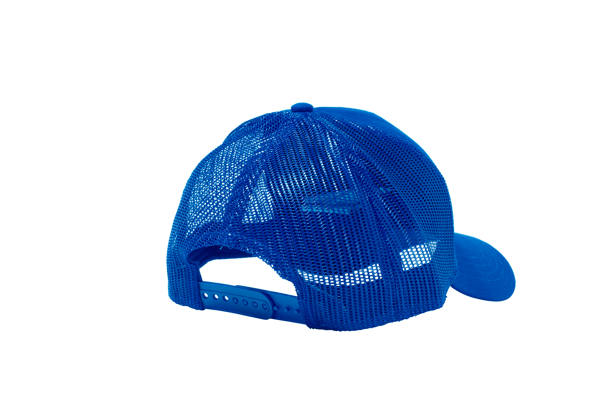 Wholesale Royal Blue Netted Mesh Snap Back Cap