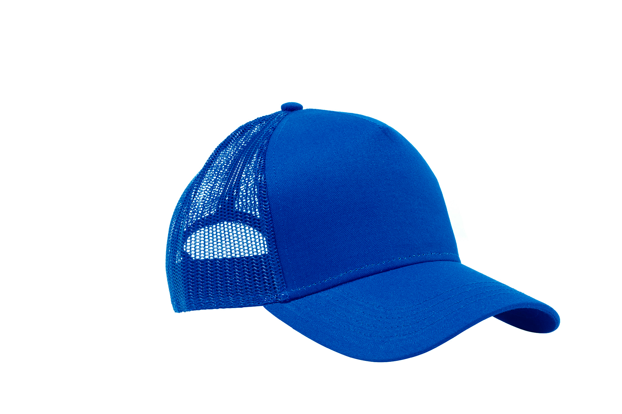 Wholesale Royal Blue Netted Mesh Snap Back Cap