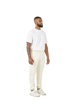 Wholesale Plain Cream Over Sized Jogging Bottoms and Plain White Oversized T-shirt