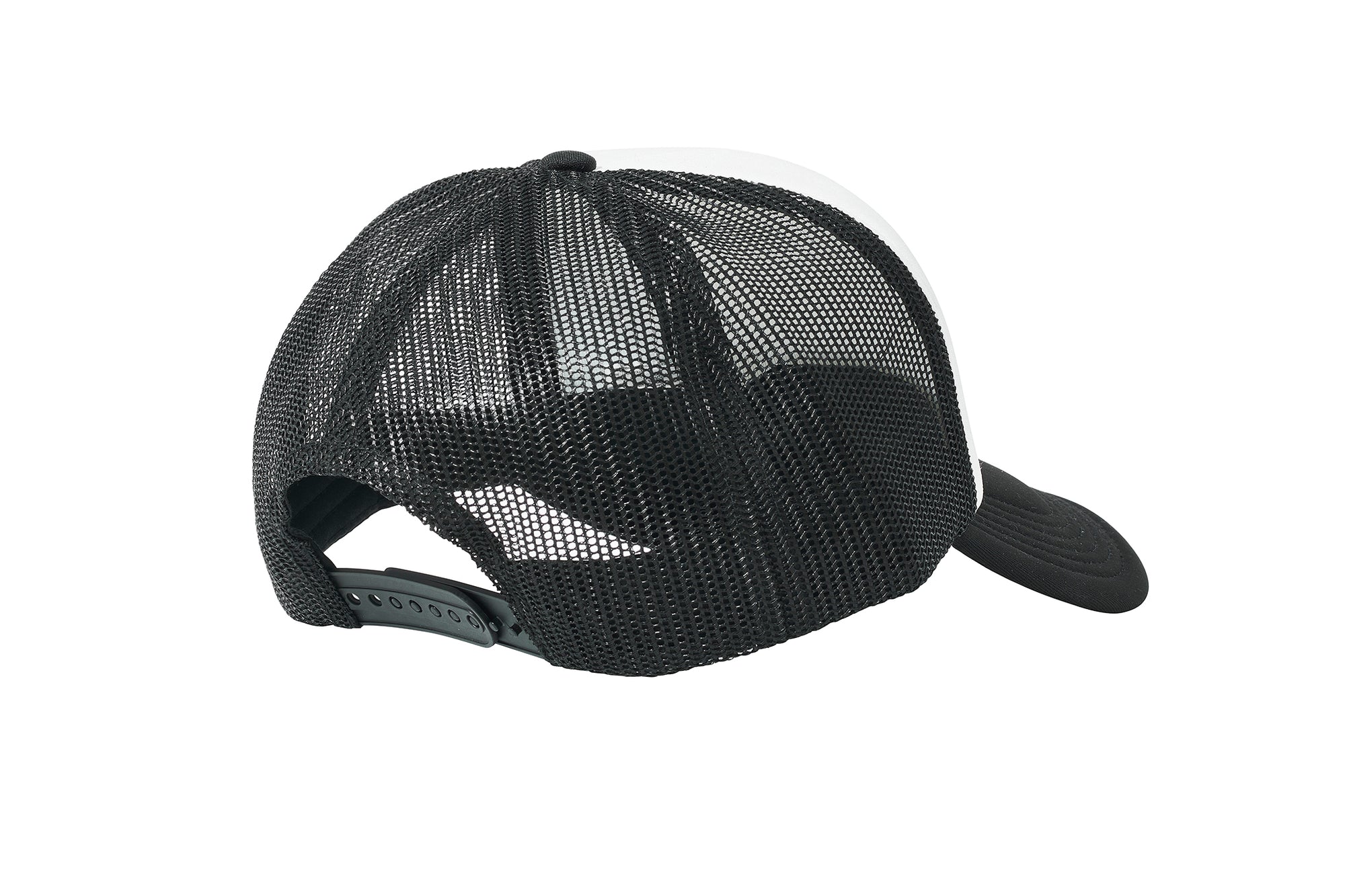 Wholesale Plain White and Black Foam Mesh Snap Back Cap