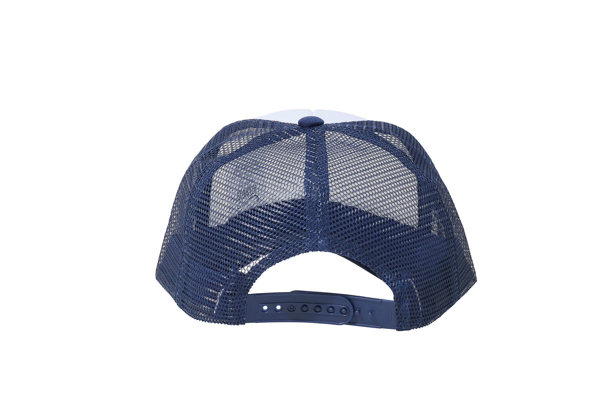 Wholesale Plain White and Navy Foam Mesh Snap Back Cap